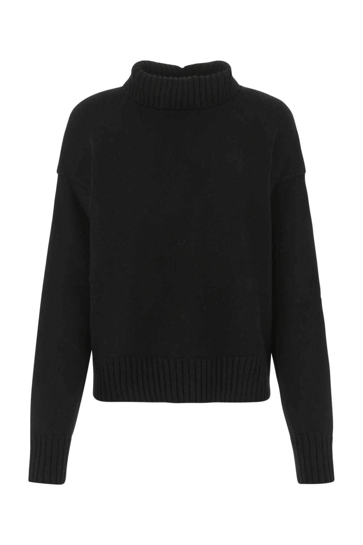 Jil Sander Black Cashmere Blend Oversize Sweater 001 Maglieria – Women