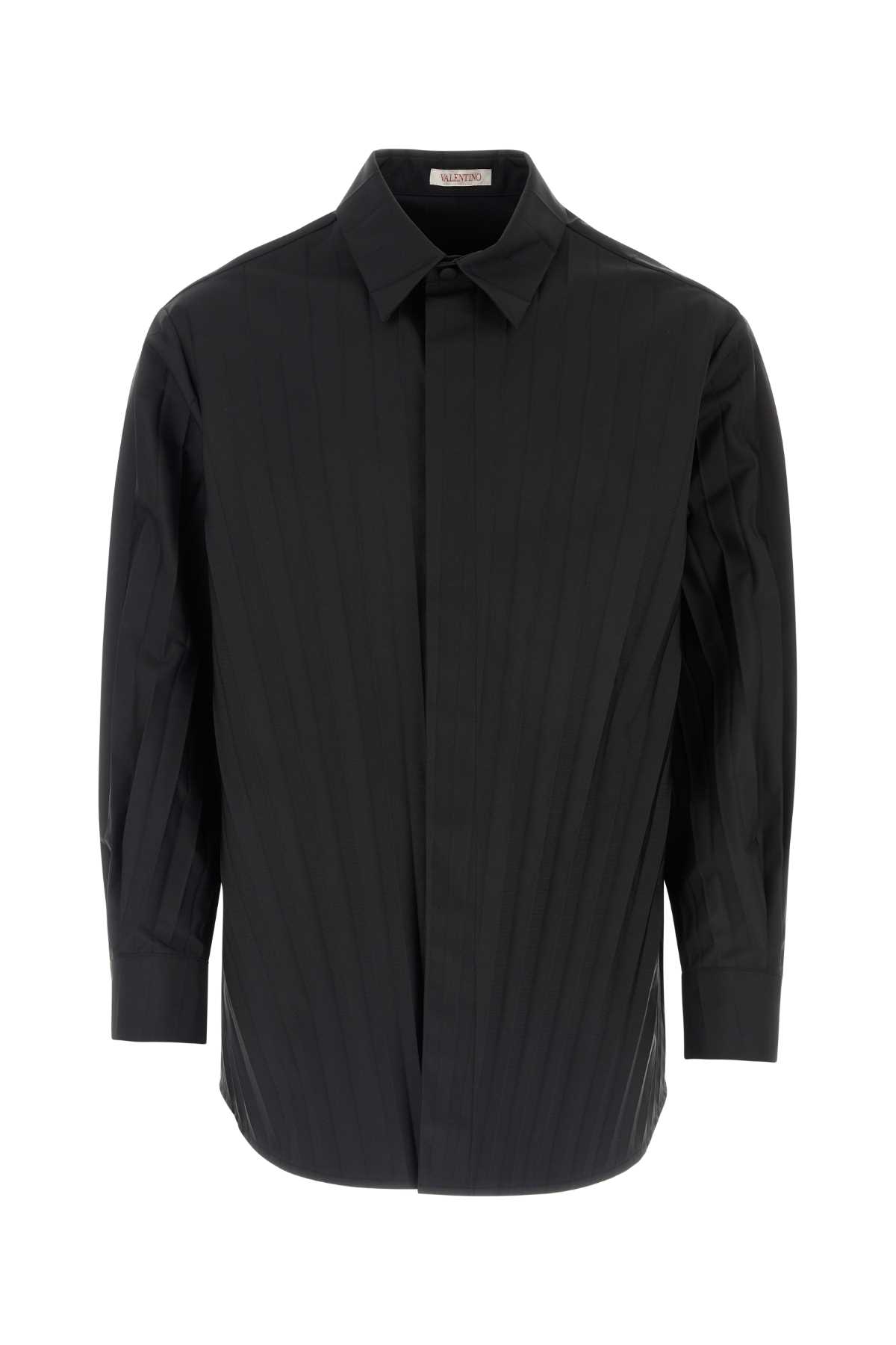 Camicia oversize in nylon nero Valentino Garavani