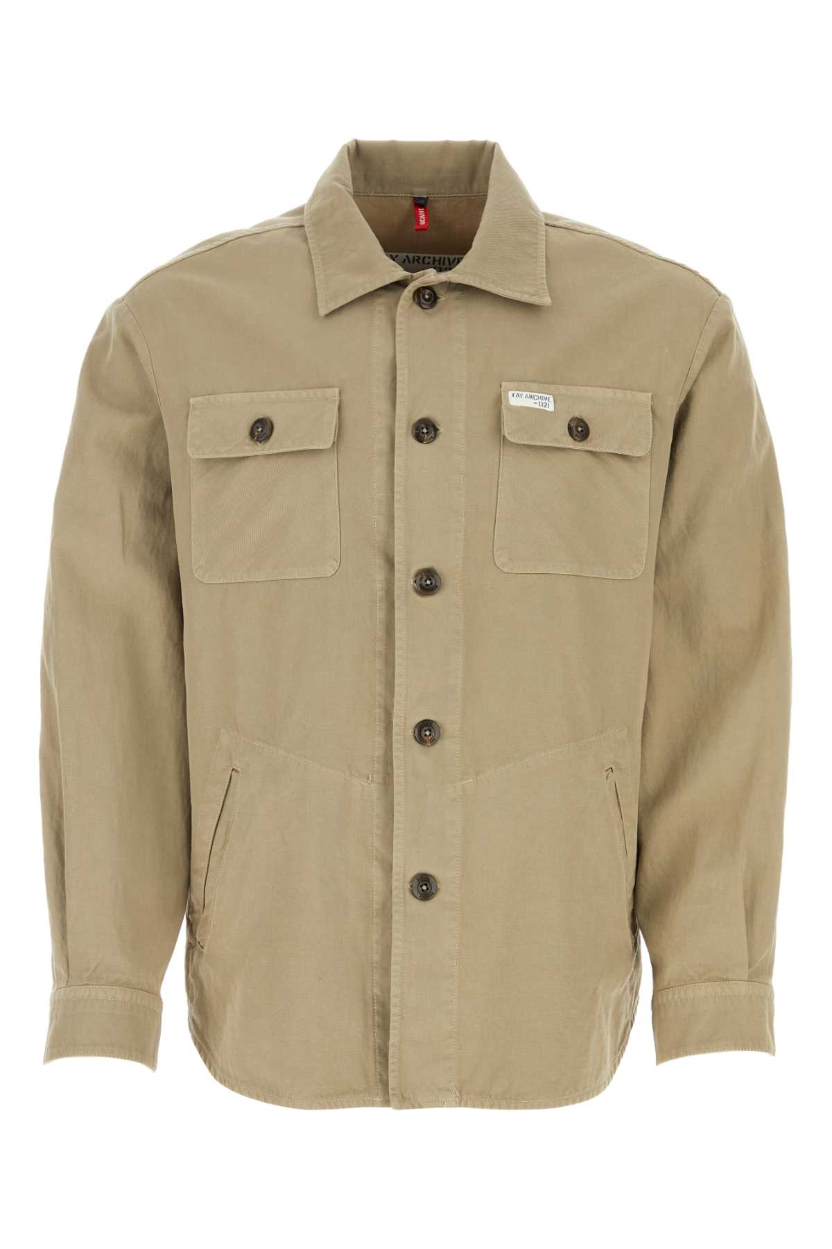 Fay Cappuccino Cotton Blend Shirt