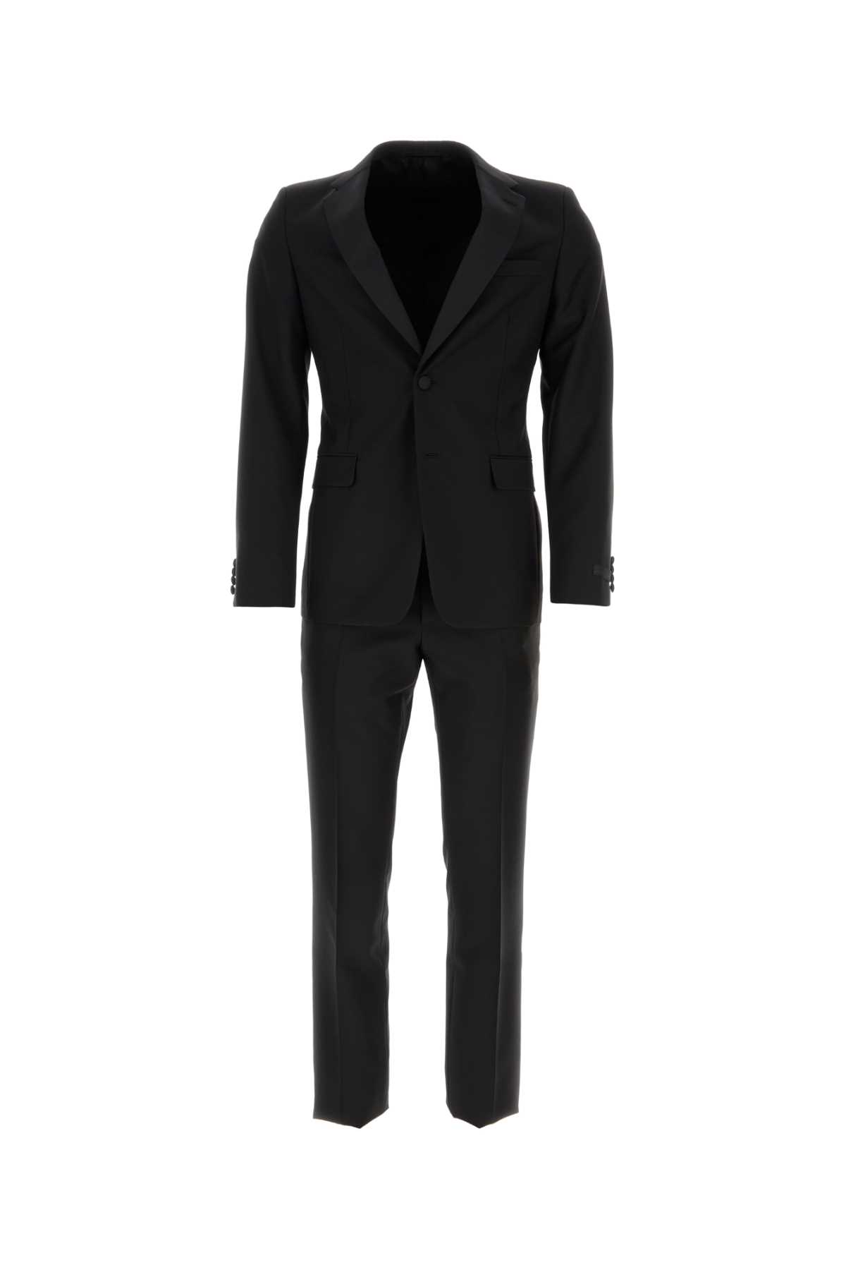 Prada Black Wool Blend Tuxedo Nero Wmwo Completi - Men