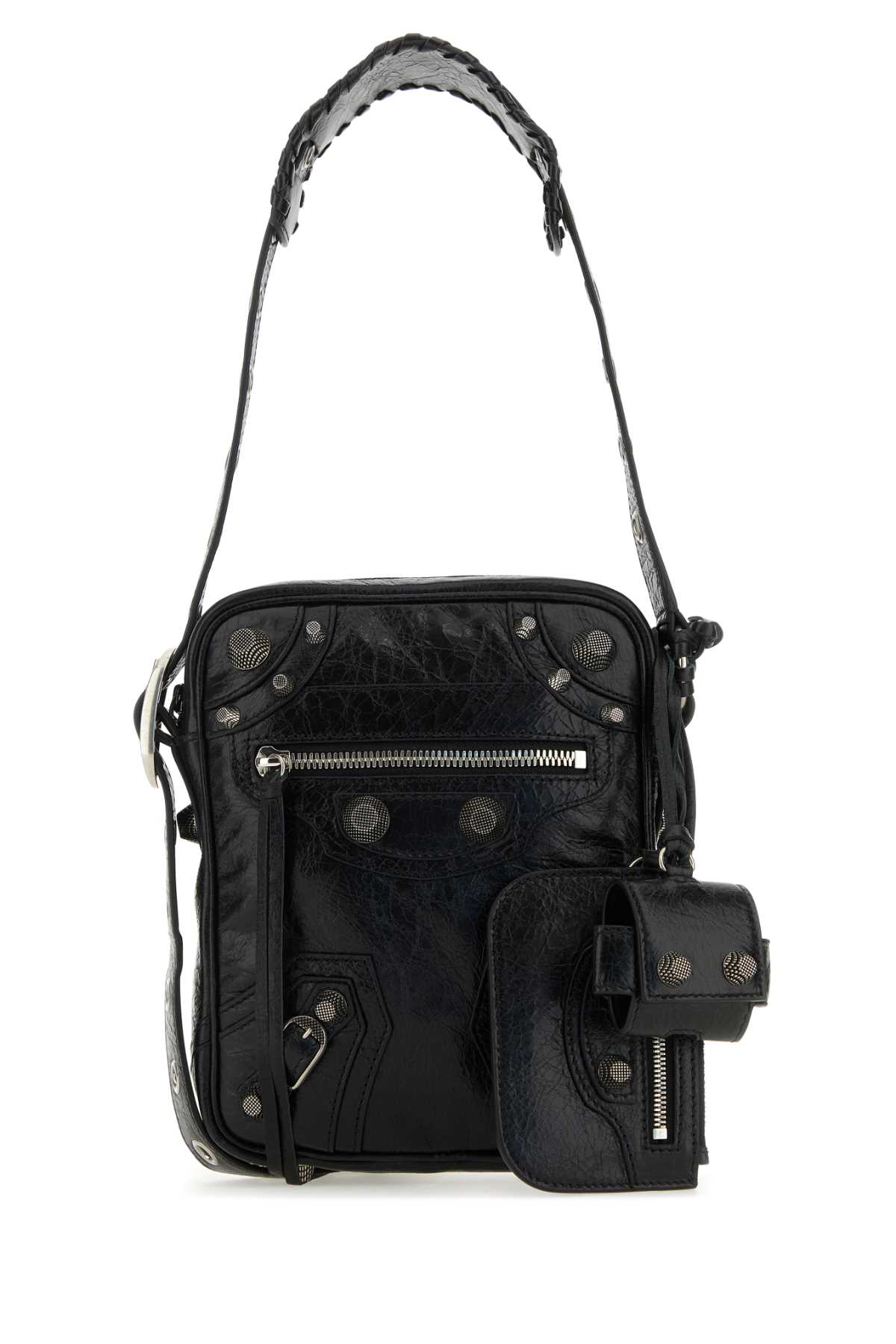 Balenciaga Black Leather Le Cagole Men Crossbody Bag 1000 P Domesticated Lamb Borse A Tracolla - Men