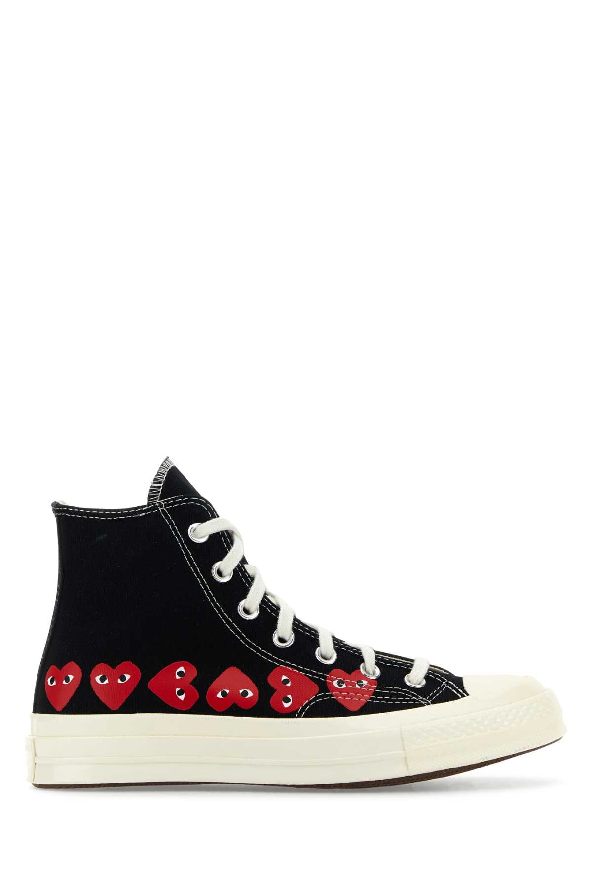 Comme Des Garcons Play Black Canvas Comme Des Garã§ons X Converse Sneakers - Women