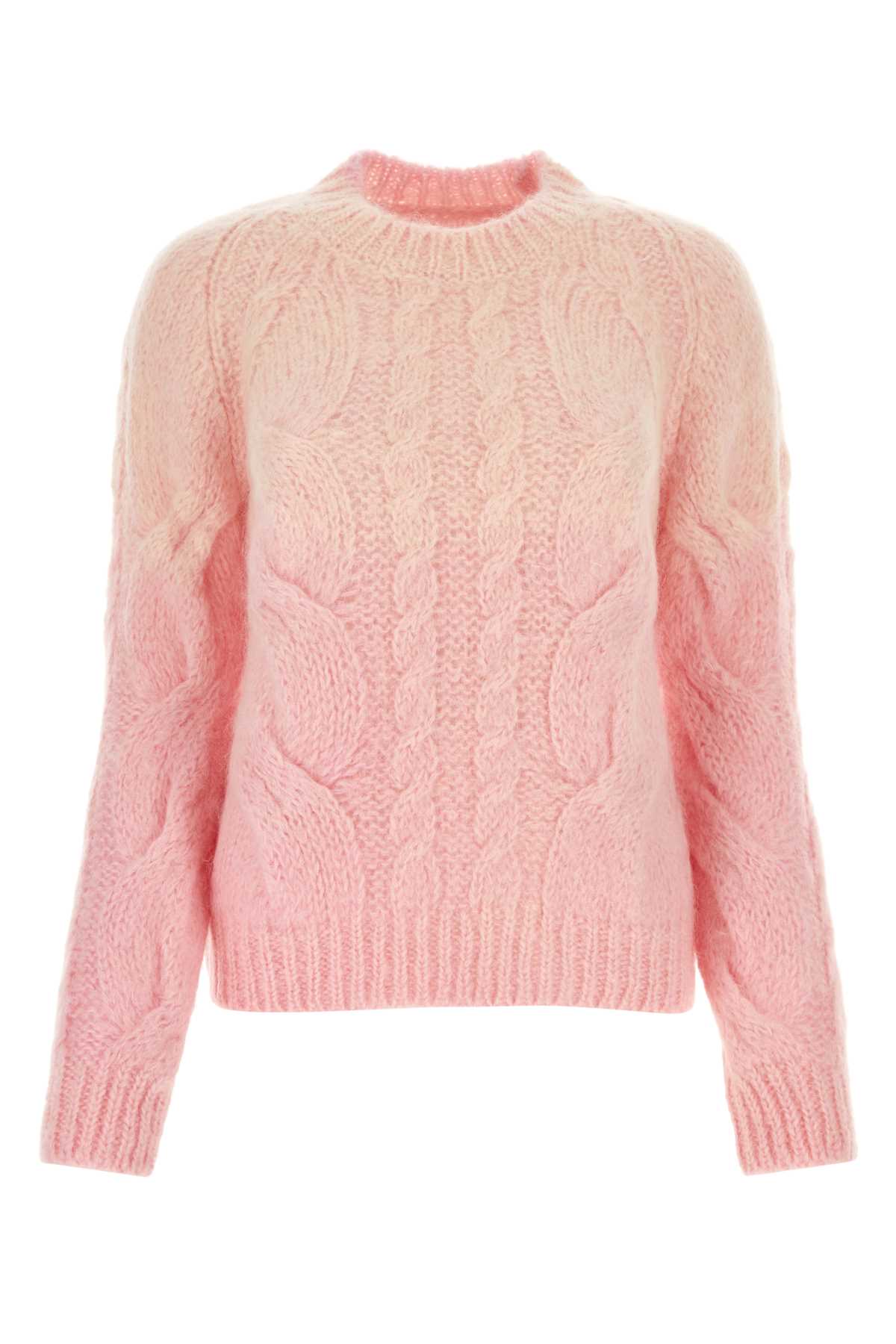 Maison Margiela Pink Mohair Blend Sweater Exterior: Nylon Maglieria – Women