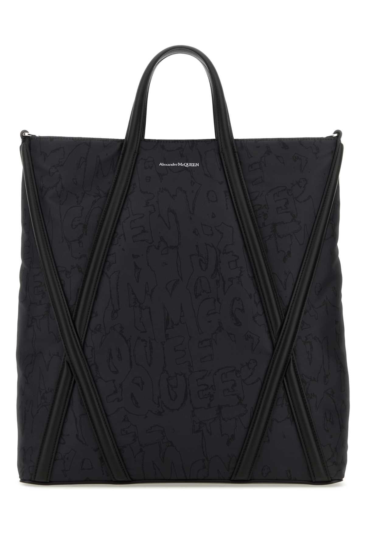 Alexander McQueen Black Nylon The Harness Shopping Bag Borse A Mano – Men