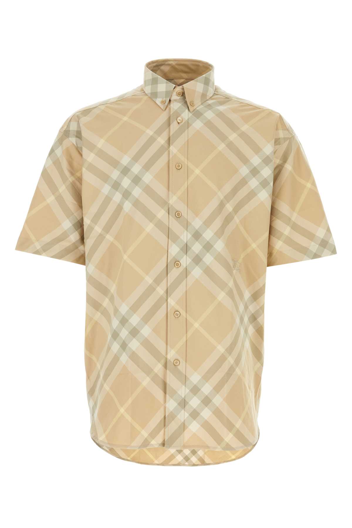 Burberry Short Sleeve Checkered Buttoned Down Shirt