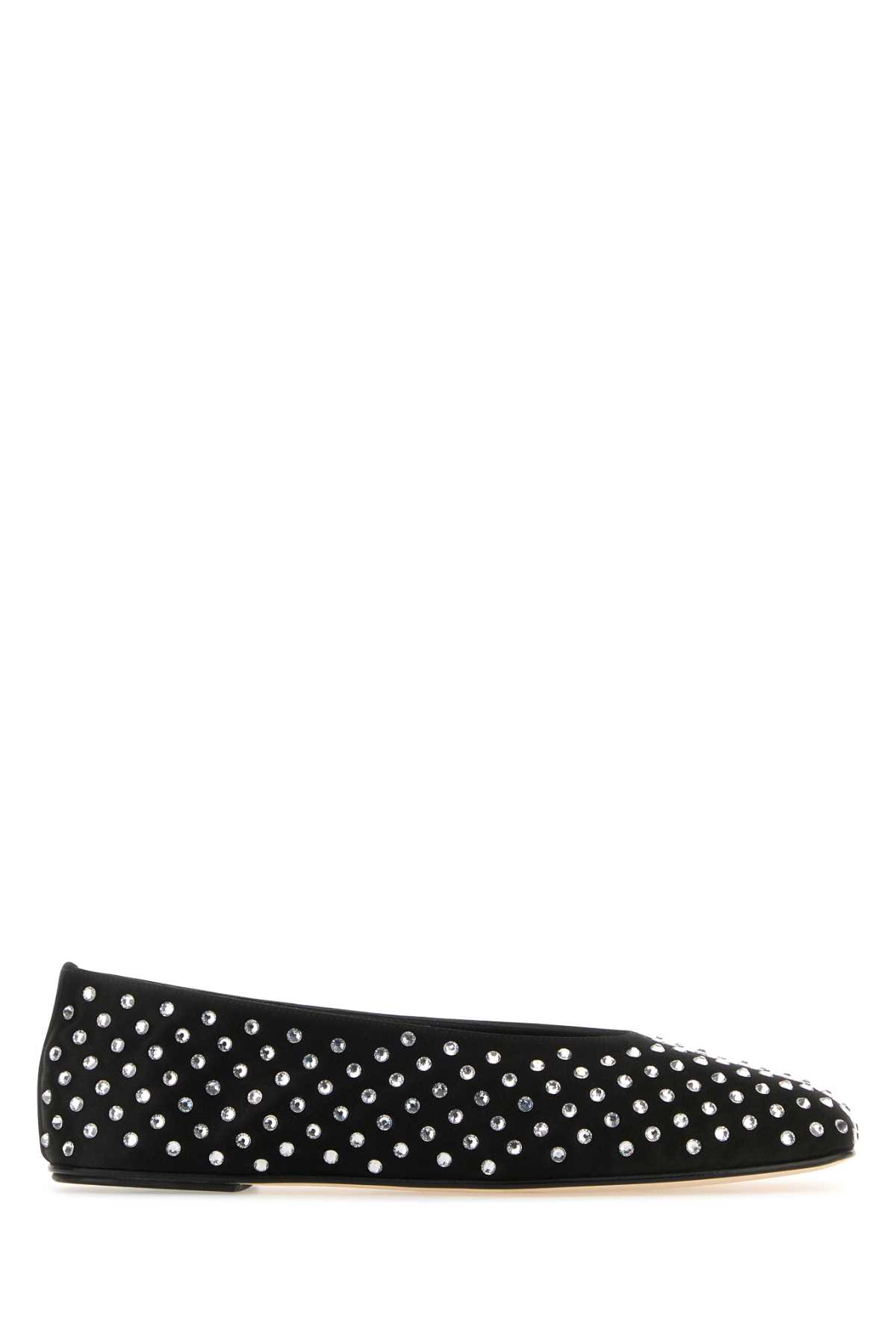 Magda Butrym Black Satin Ballerinas Ballerine – Women