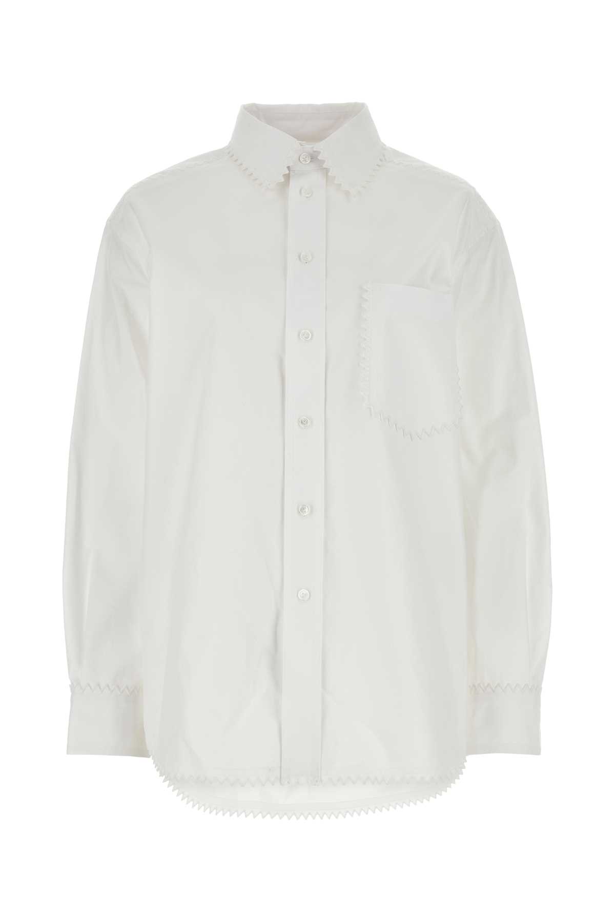 Bottega Veneta White Oxford Shirt Exterior: Cotton Camicie – Women