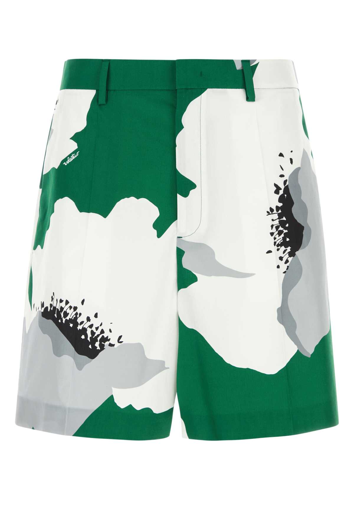 Valentino Garavani Printed Cotton Bermuda Shorts