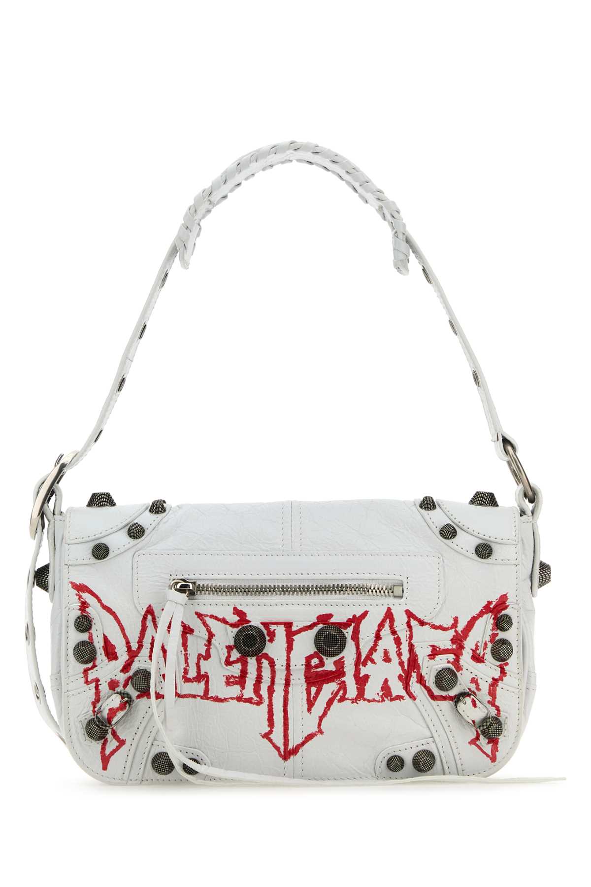Balenciaga White Leather Le Cagole Xs Diy Metal Crossbody Bag Opticwhite Borse A Mano - Men
