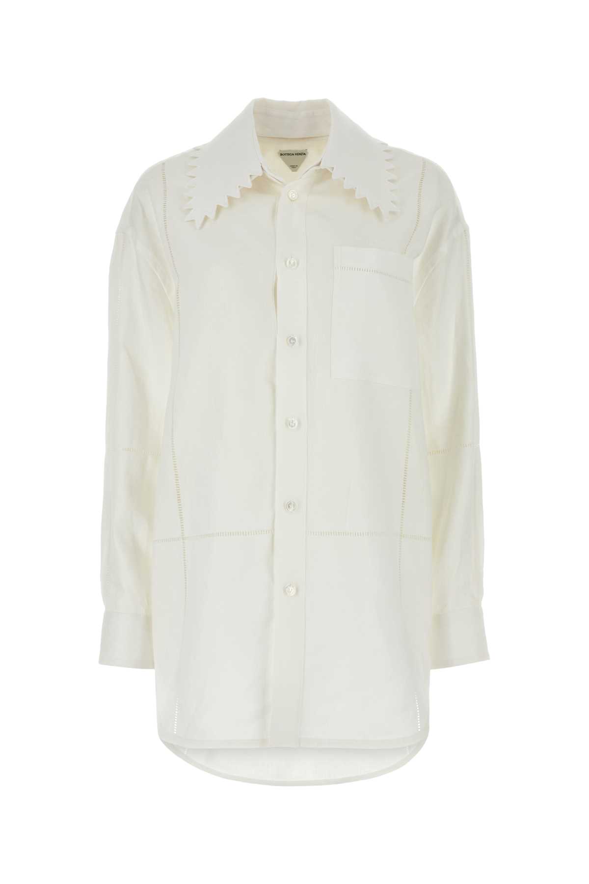 Bottega Veneta White Linen Shirt Exterior: Camicie – Women