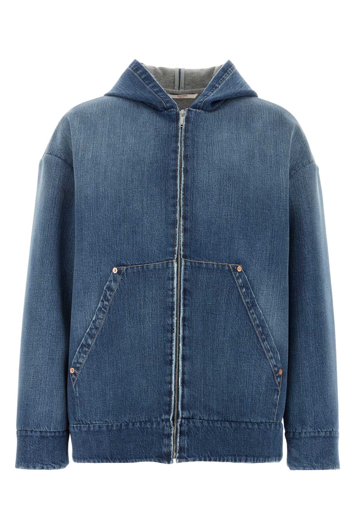 Valentino Garavani Denim Jacket Mediumbluedenim Giubbini – Men