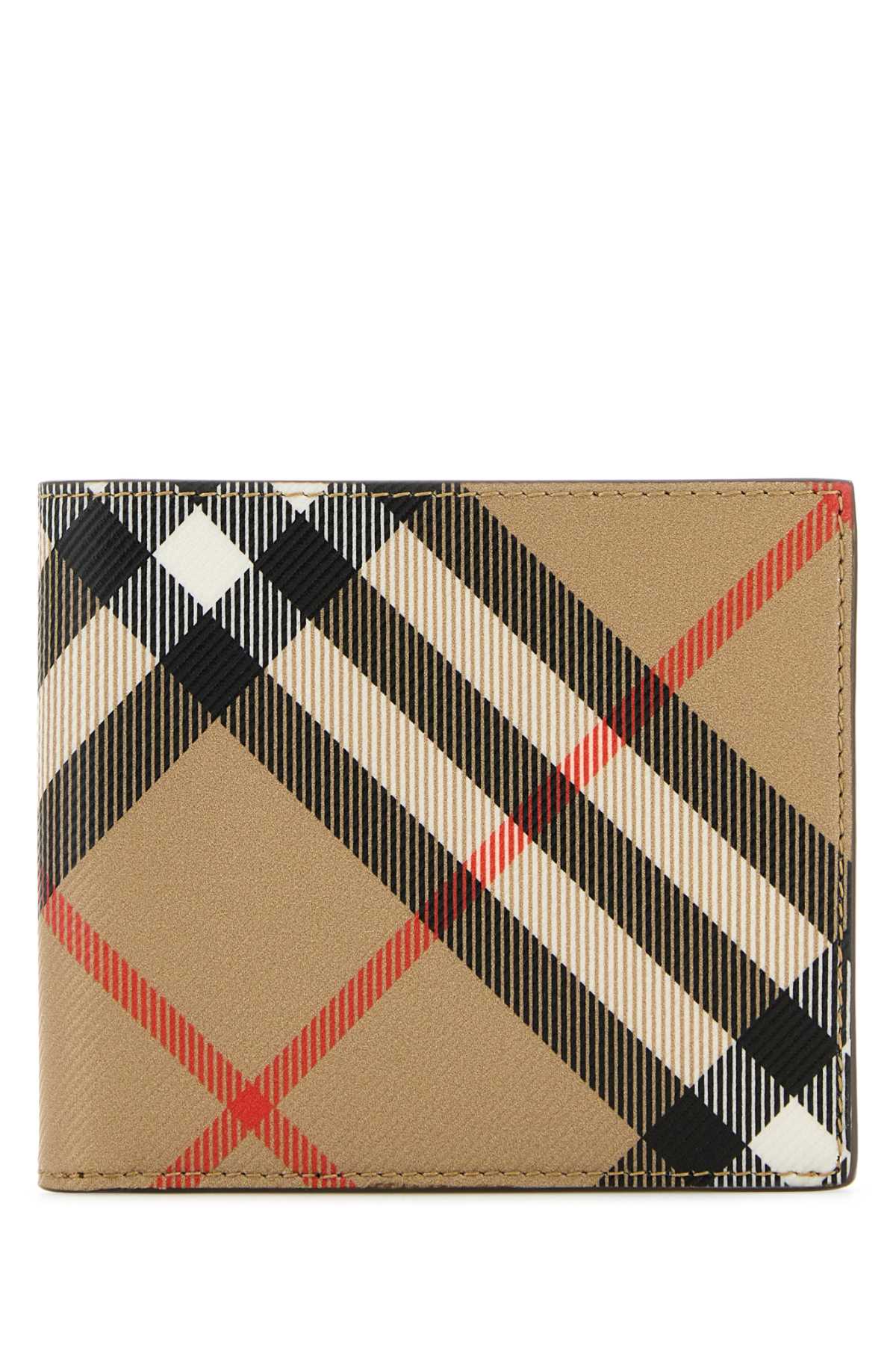 Burberry Check Pattern Zip-up Wallet