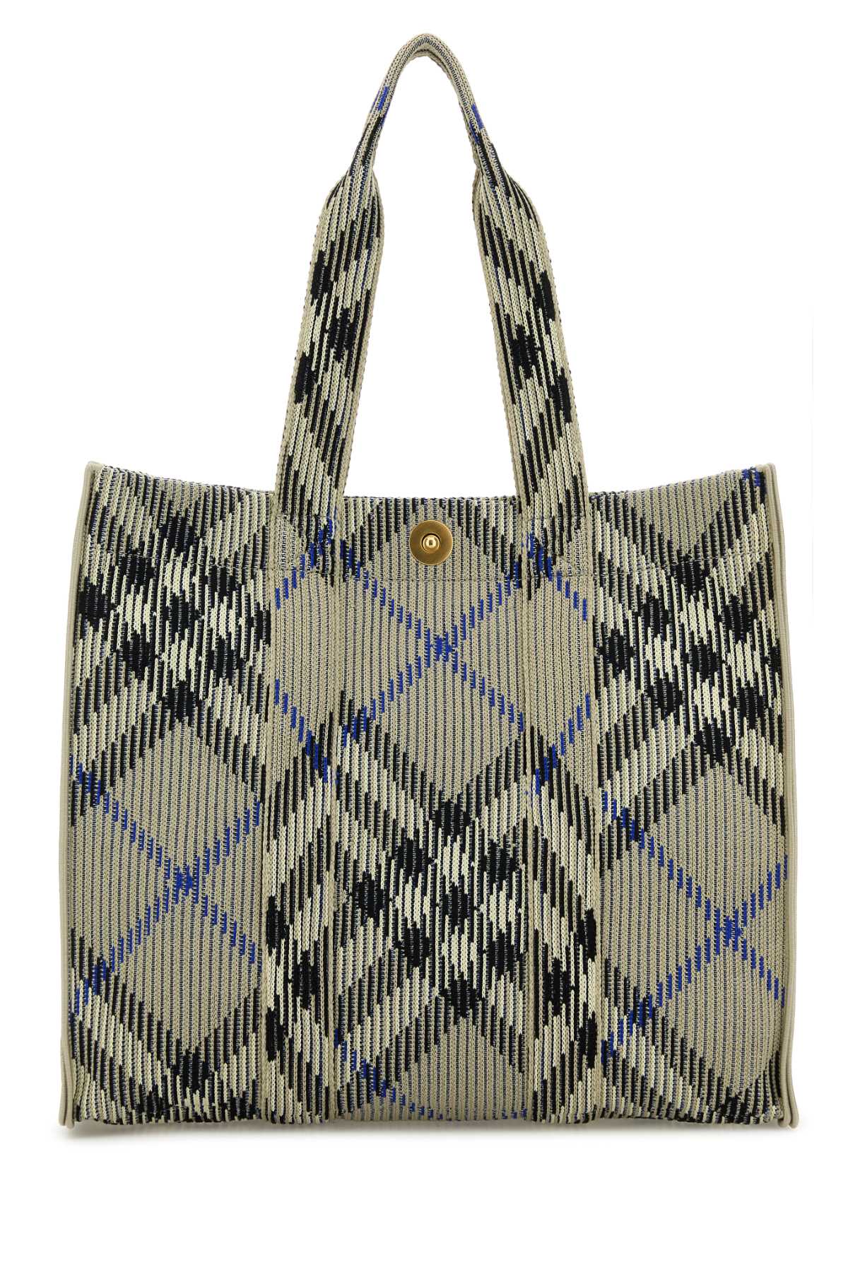 Burberry Med Check Lichen Beige Tote Bag