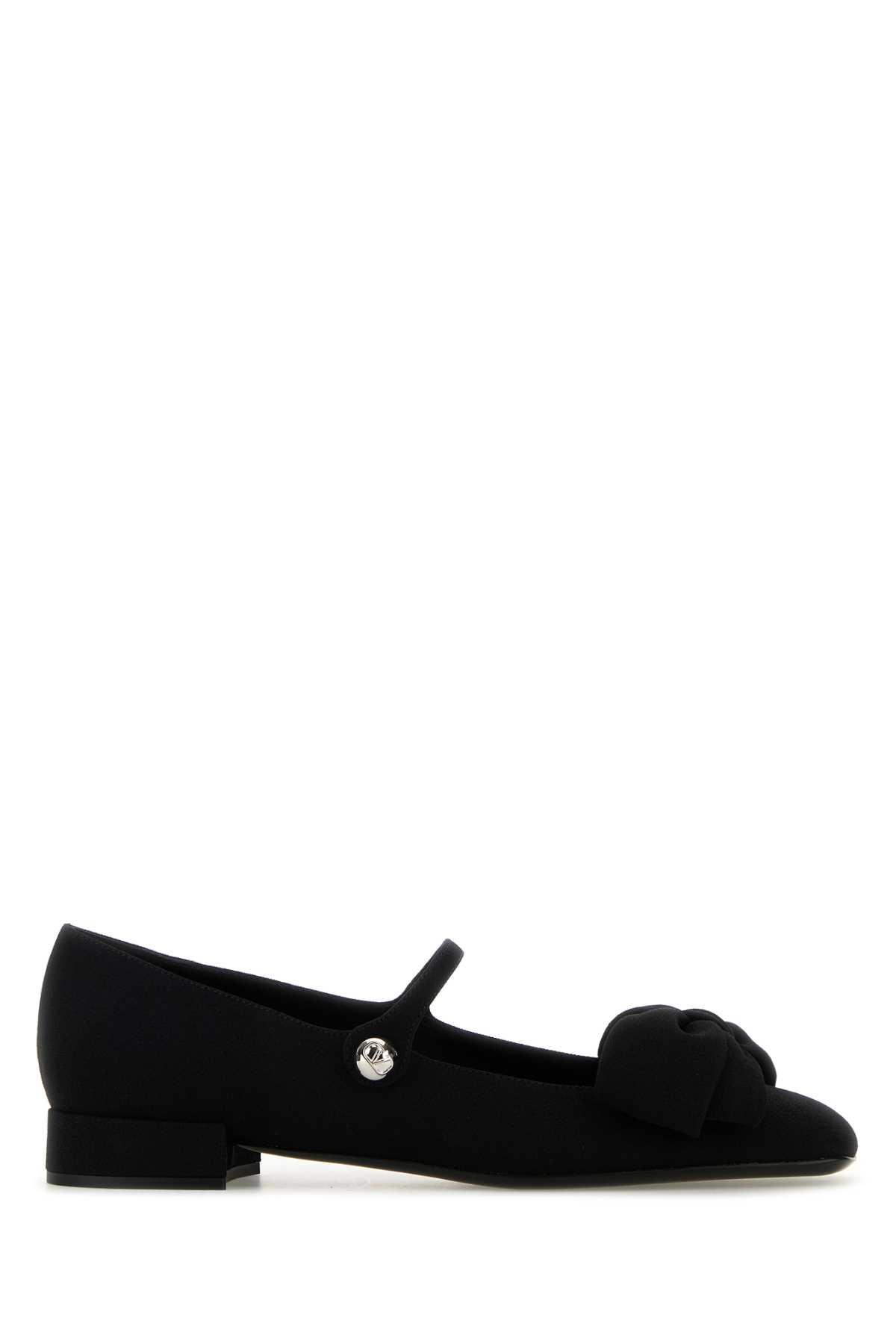 Valentino Garavani Black Crepe Bowjane Ballerinas Nero Ballerine – Women