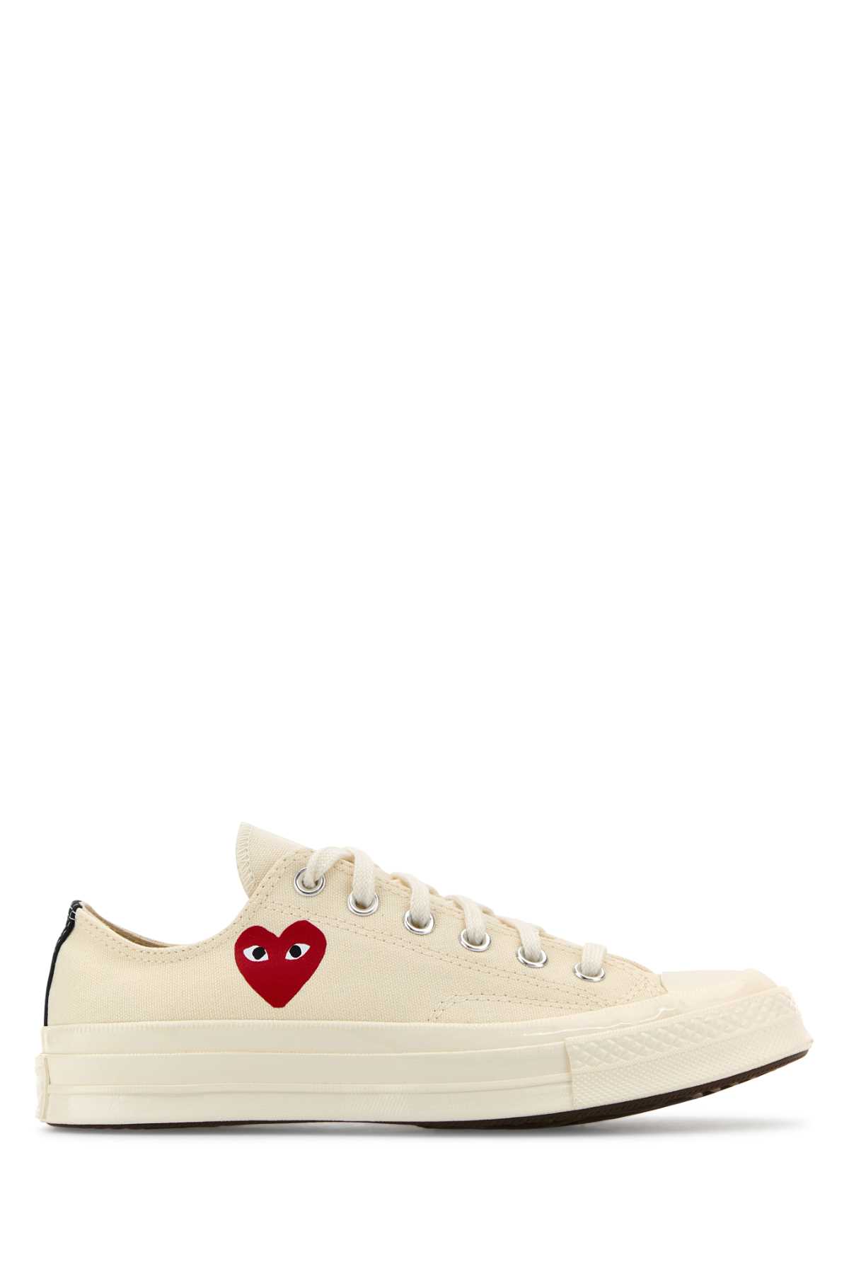 Comme Des Garcons Play Ivory Canvas Comme Des Garã§ons X Converse Sneakers Beige - Men