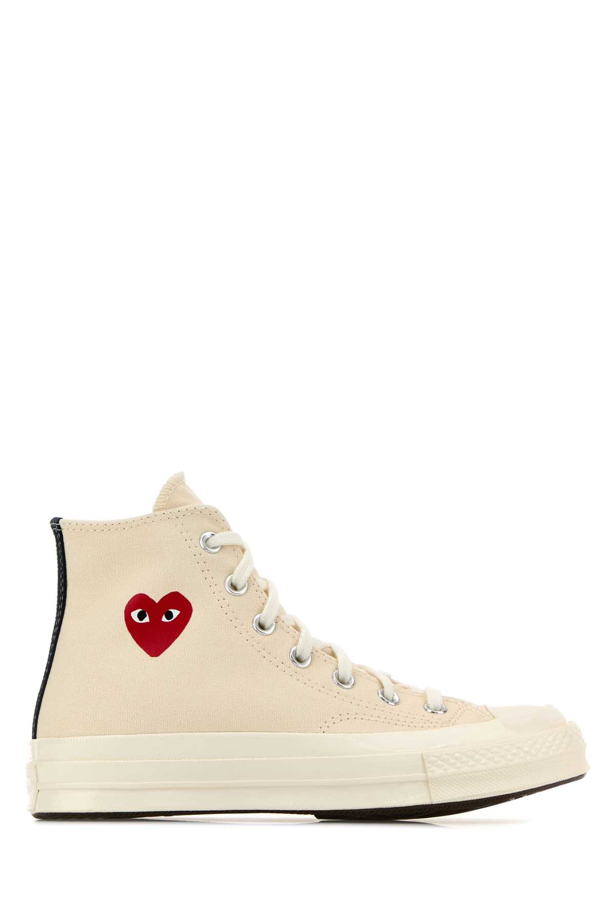 Comme Des Garcons Play Ivory Canvas Comme Des Garã§ons X Converse Sneakers Beige - Men