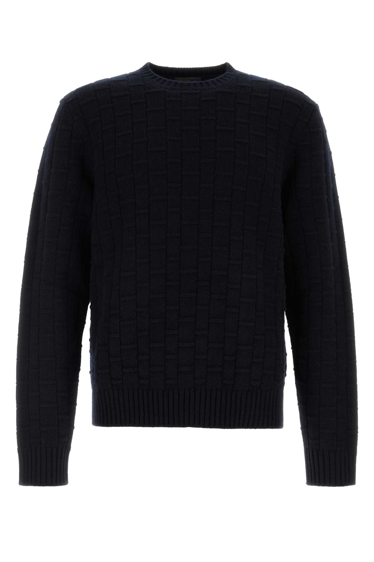 Prada Midnight Blue Wool Blend Sweater Bleu Ws Wv Maglieria – Men