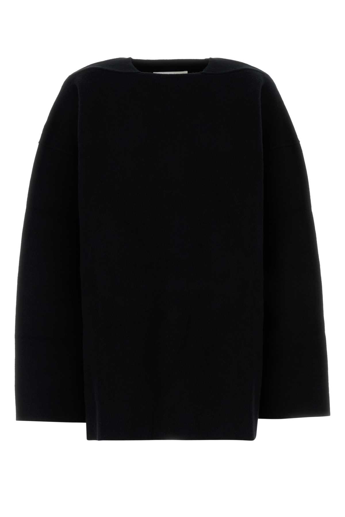 Jil Sander Black Wool Blend Oversize Sweater Maglieria – Women