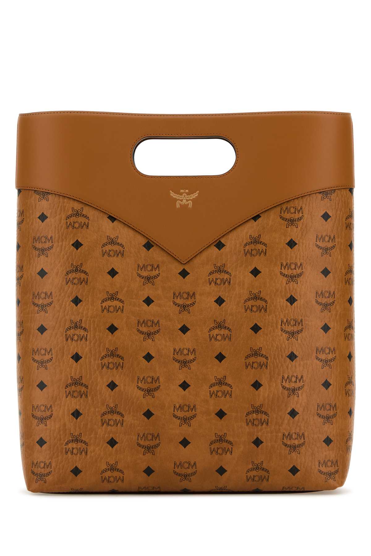 MCM Printed Canvas Shopping Bag Cognac Borse A Mano - Men