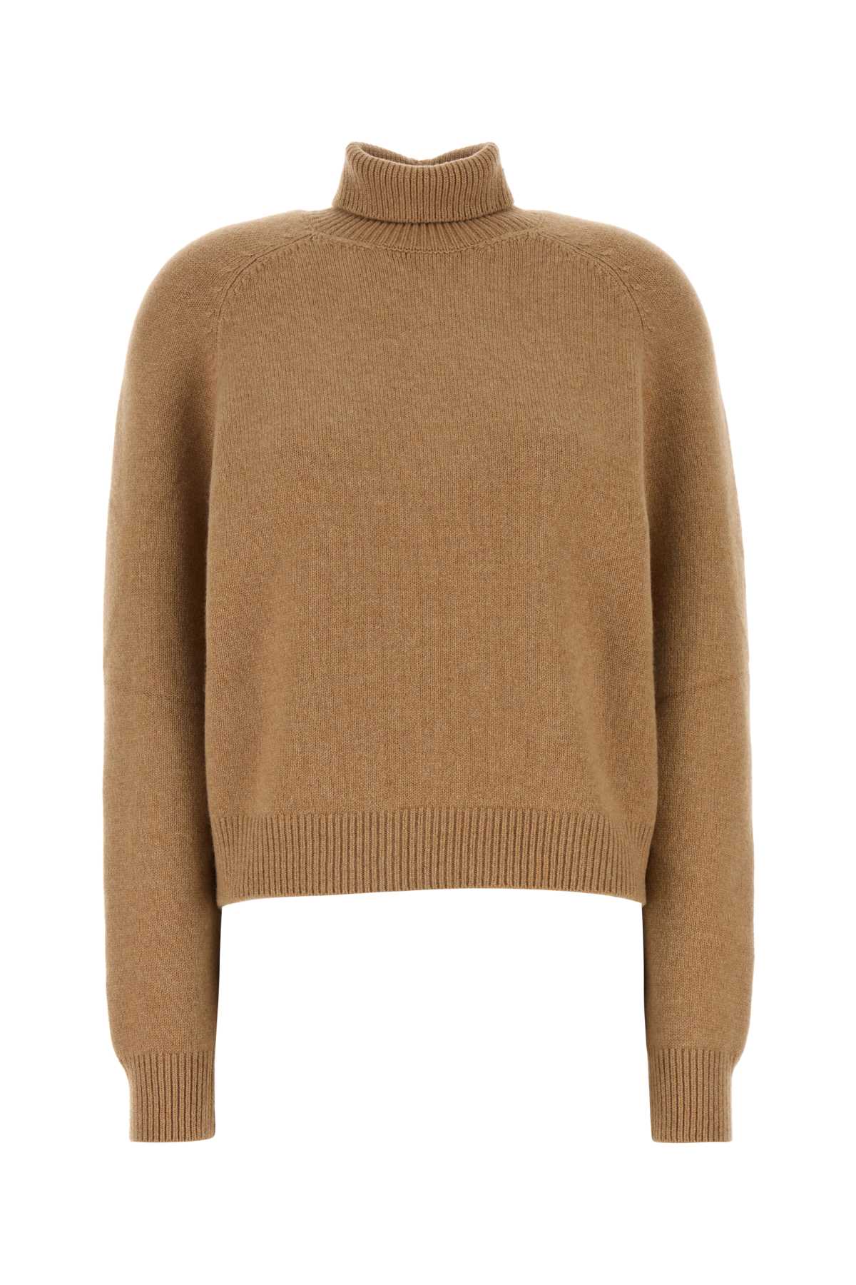 Fendi Camel Cashmere Blend Sweater Biscuit Exterior: Nylon Maglieria – Women