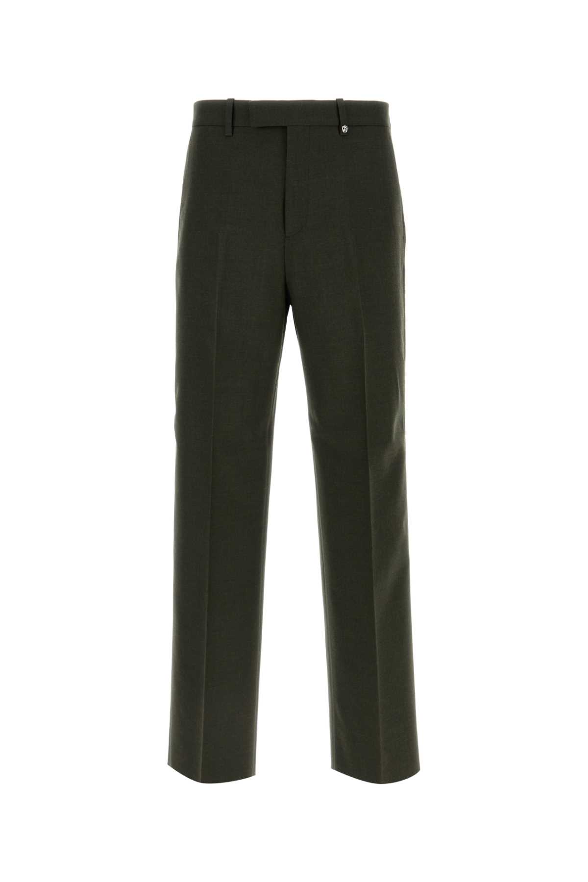 Burberry Bottle Green Wool Pant