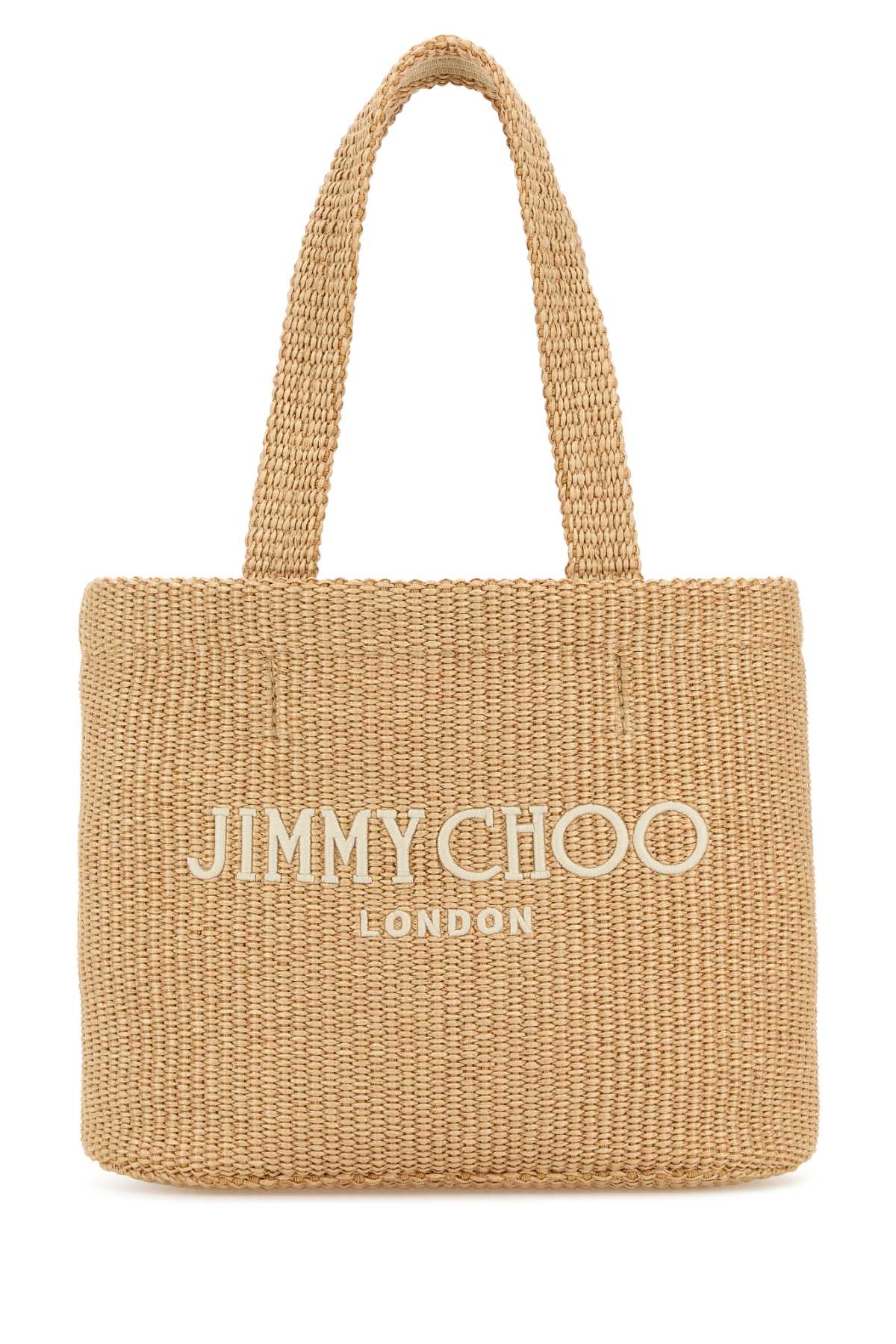 Jimmy Choo Beige Rafia Mini Beach Shopping Bag Naturallatte Exterior: Raffia Borse A Mano – Women