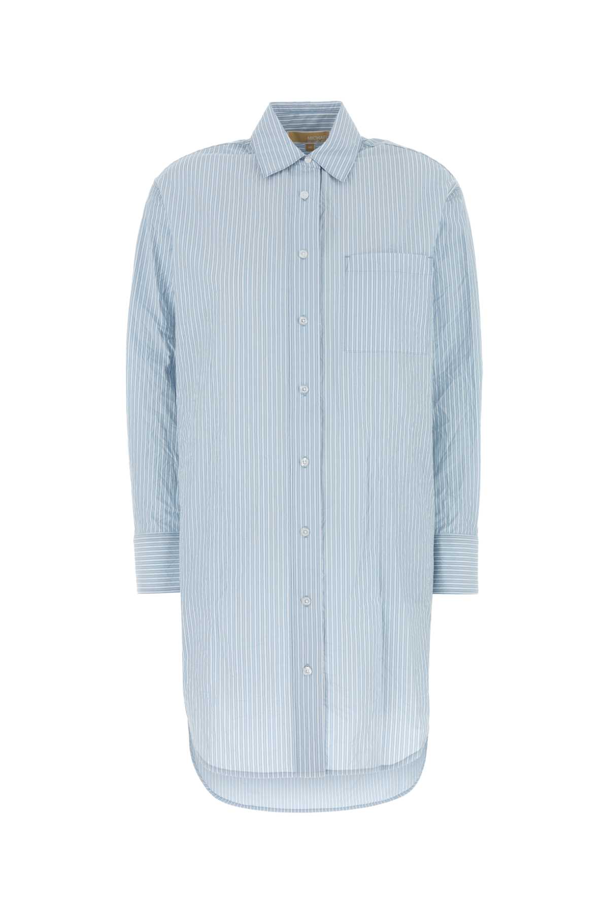 Michael By Michael Kors Embroidered Chambray Shirt Dress Exterior: Polyester Cotton Abiti – Women