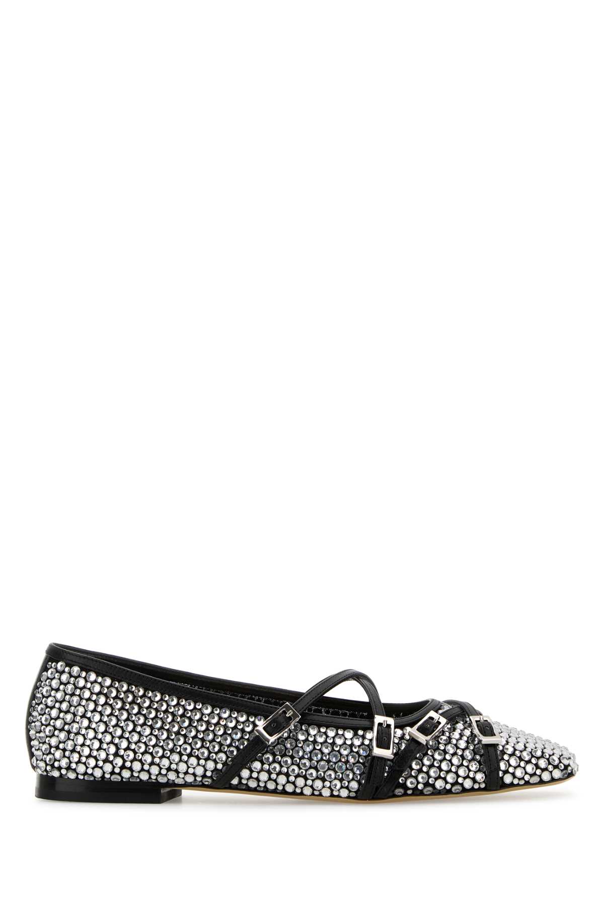 Mach & Mach Embellished Fabric Ballerinas Black Ballerine – Women