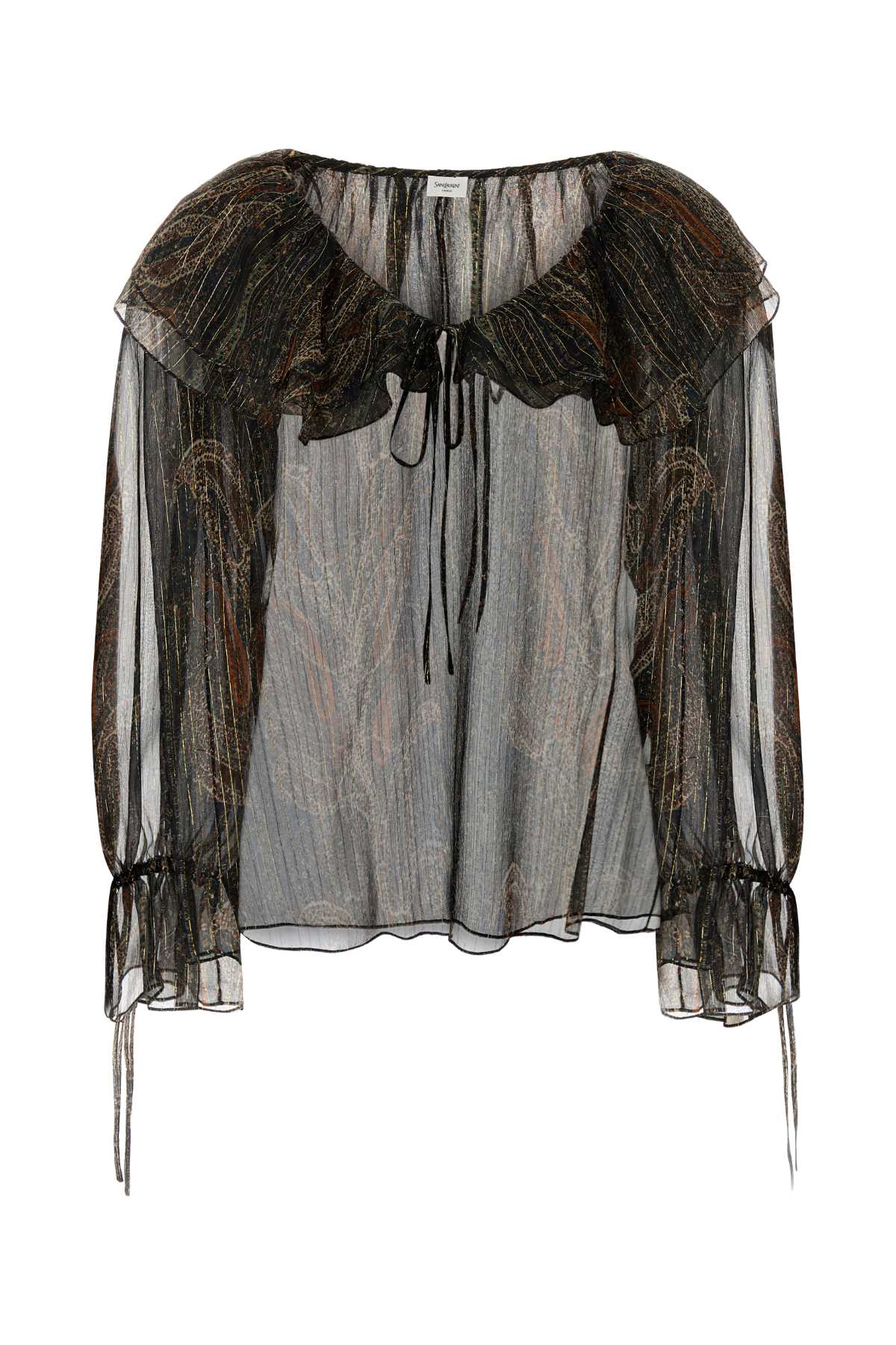 Saint Laurent Printed Silk Blend Blouse Multicolorefonce Maglie – Women