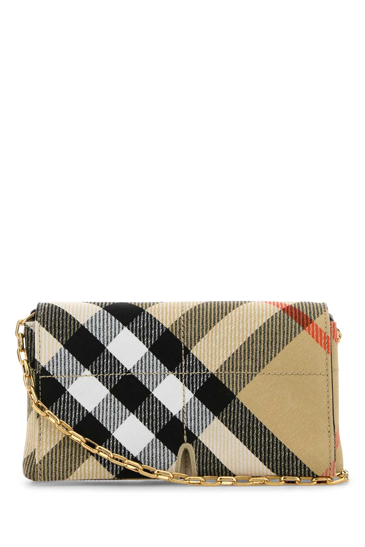 Burberry check Crossbody Bag In Beige Polyester Blend