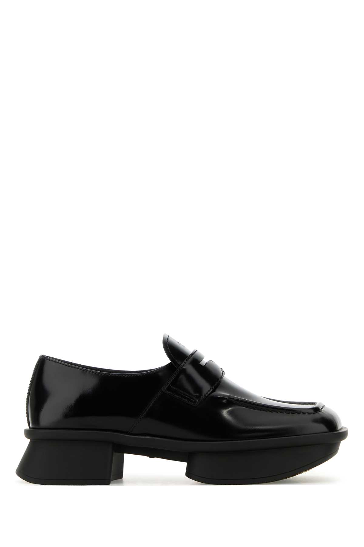 Prada Black Leather Equal Loafers Nero Vitello Mocassini - Women