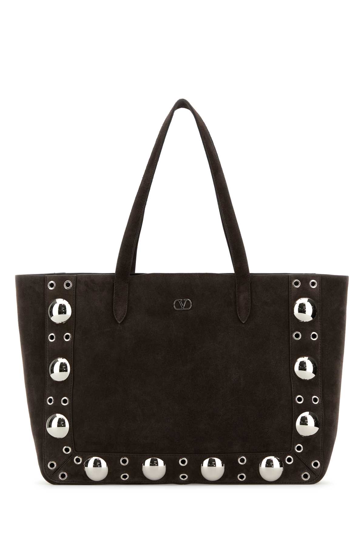 Valentino Garavani Brown Suede Nellcãte Shopping Bag Testadimoro Cowhide – Bos Taurus Borse A Mano – Women