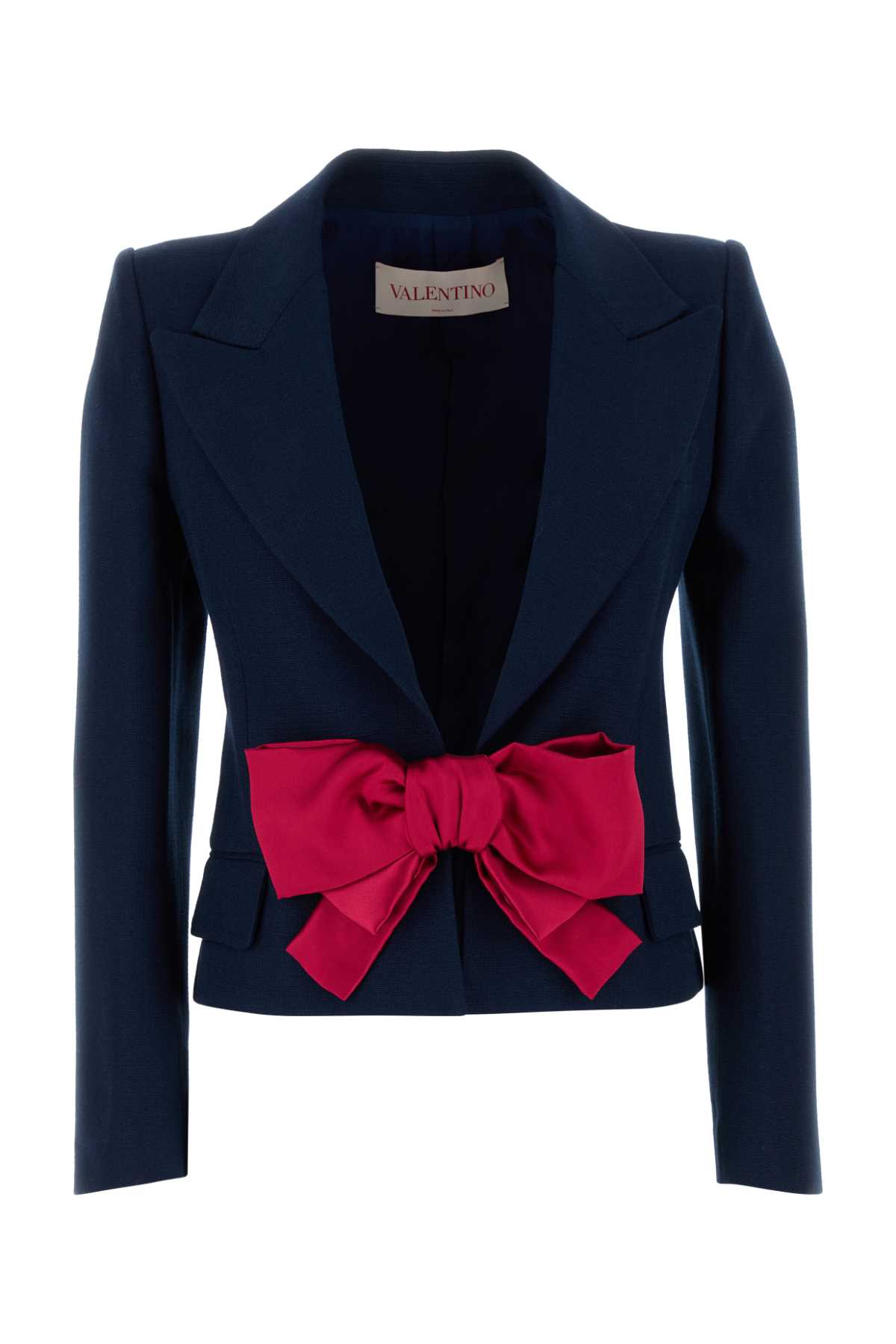 Valentino Garavani Navy Blue Viscose Blazer Provenceblue Giacche E Gilet – Women