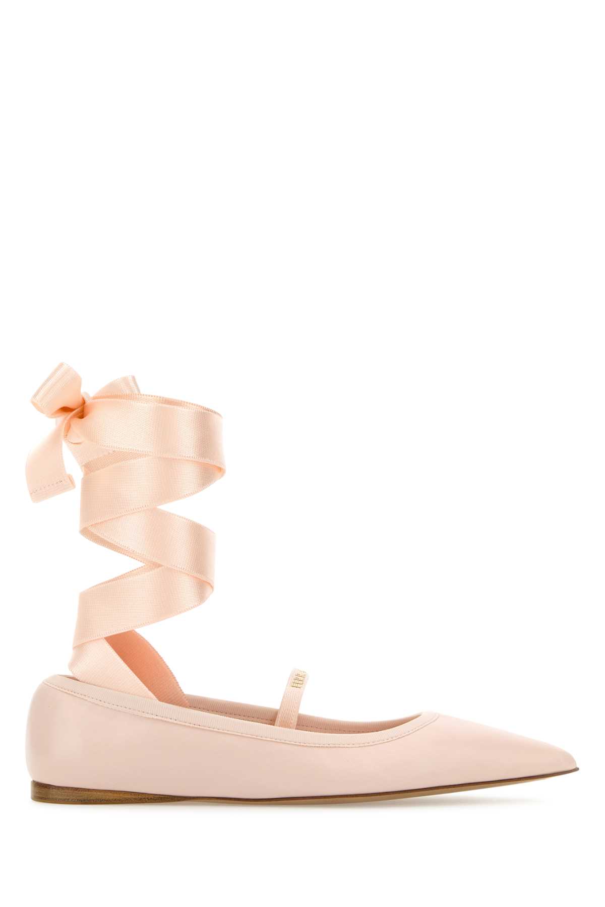 Ferragamo Pastel Pink Leather Carice Ballerinas Ballet Ballerine – Women