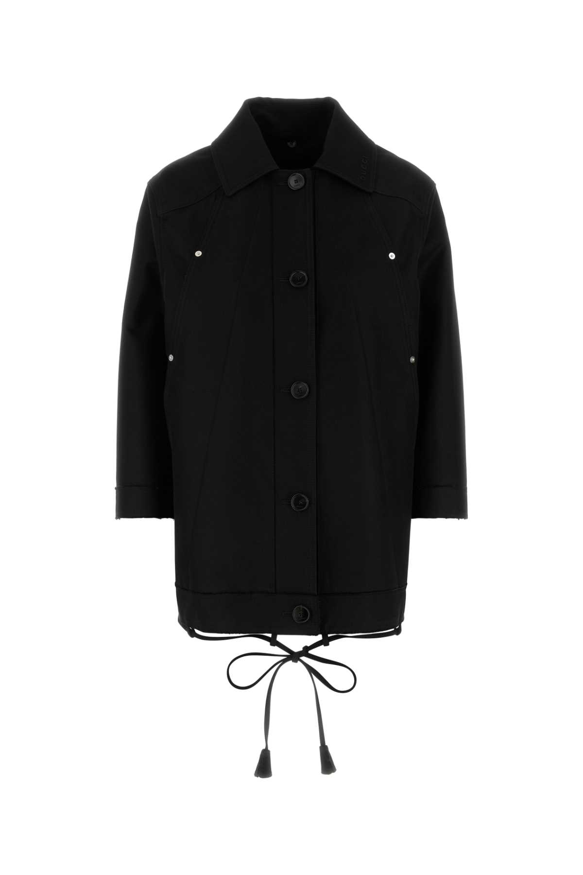 Gucci Black Gabardine Jacket Exterior: Cotton Giubbini - Women