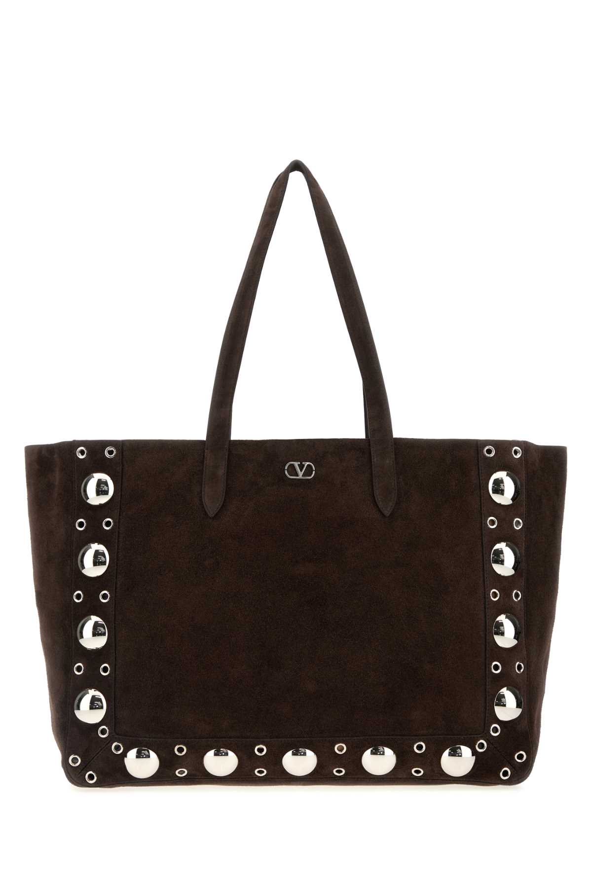 Valentino Garavani Dark Brown Suede Nellcãte Shopping Bag Testadimoro Borse A Mano - Men