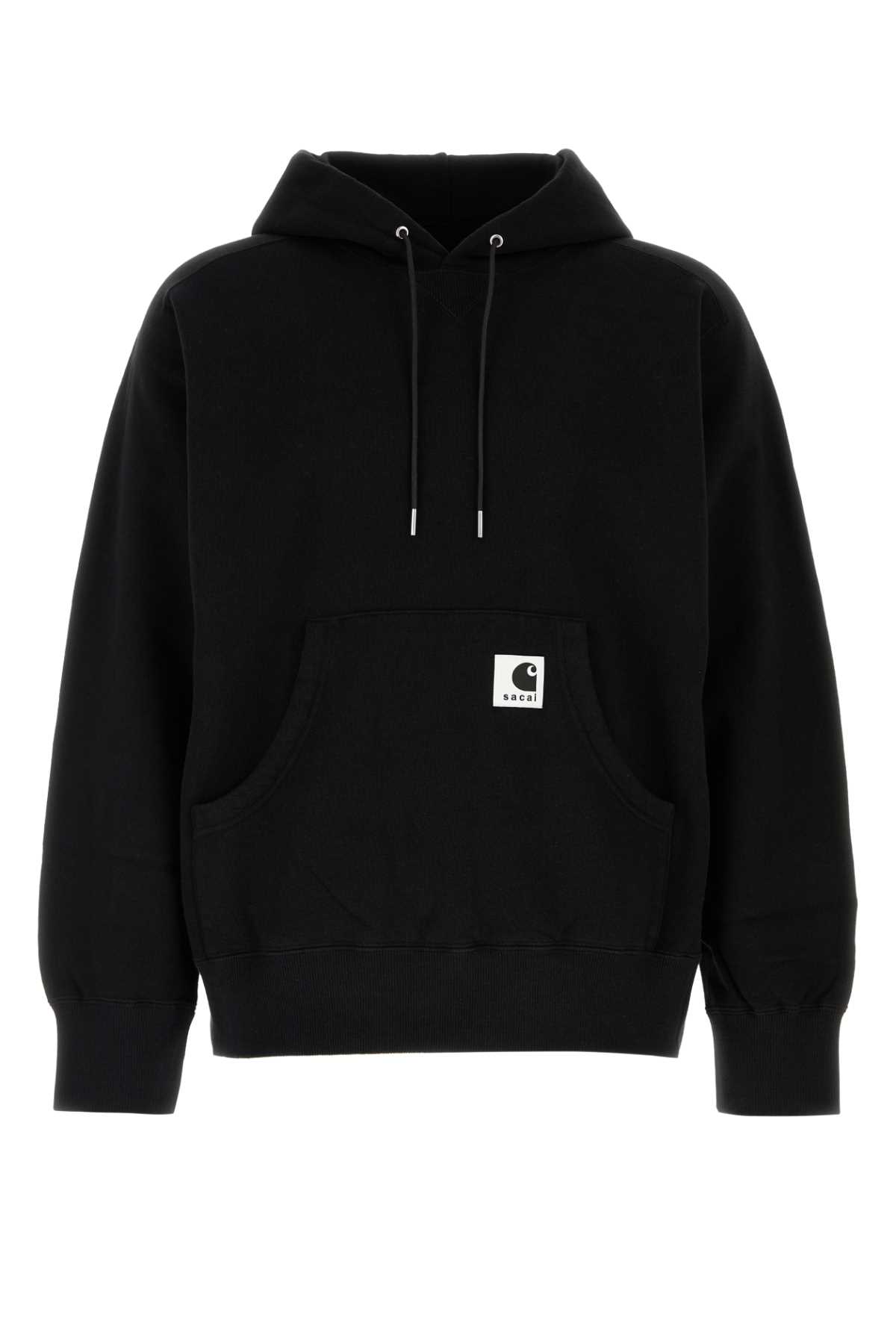 Sacai 2500993s 001 Black Cotton Felpe - Unisex