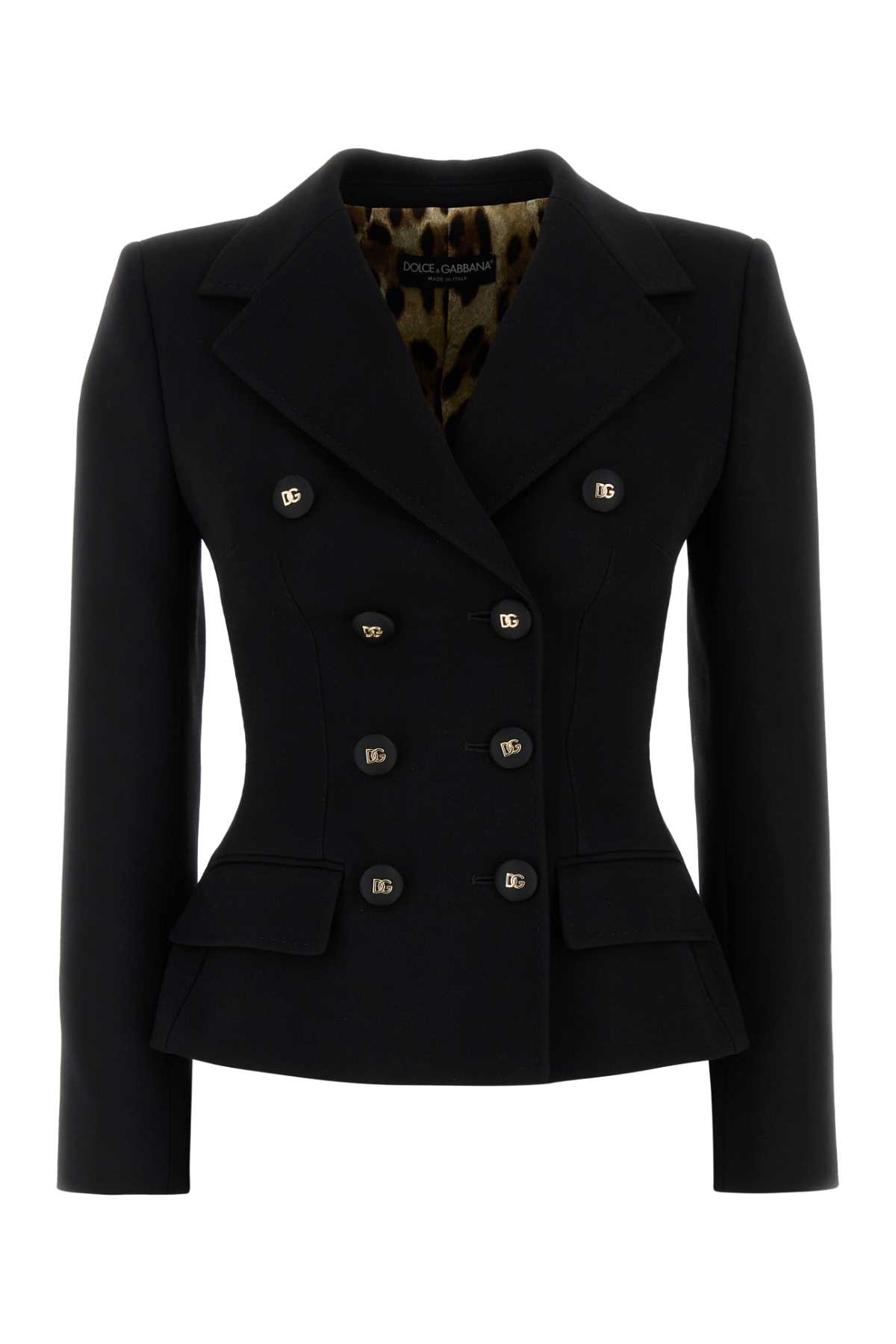 Dolce & Gabbana Black Wool Blazer Nero Giacche E Gilet – Women