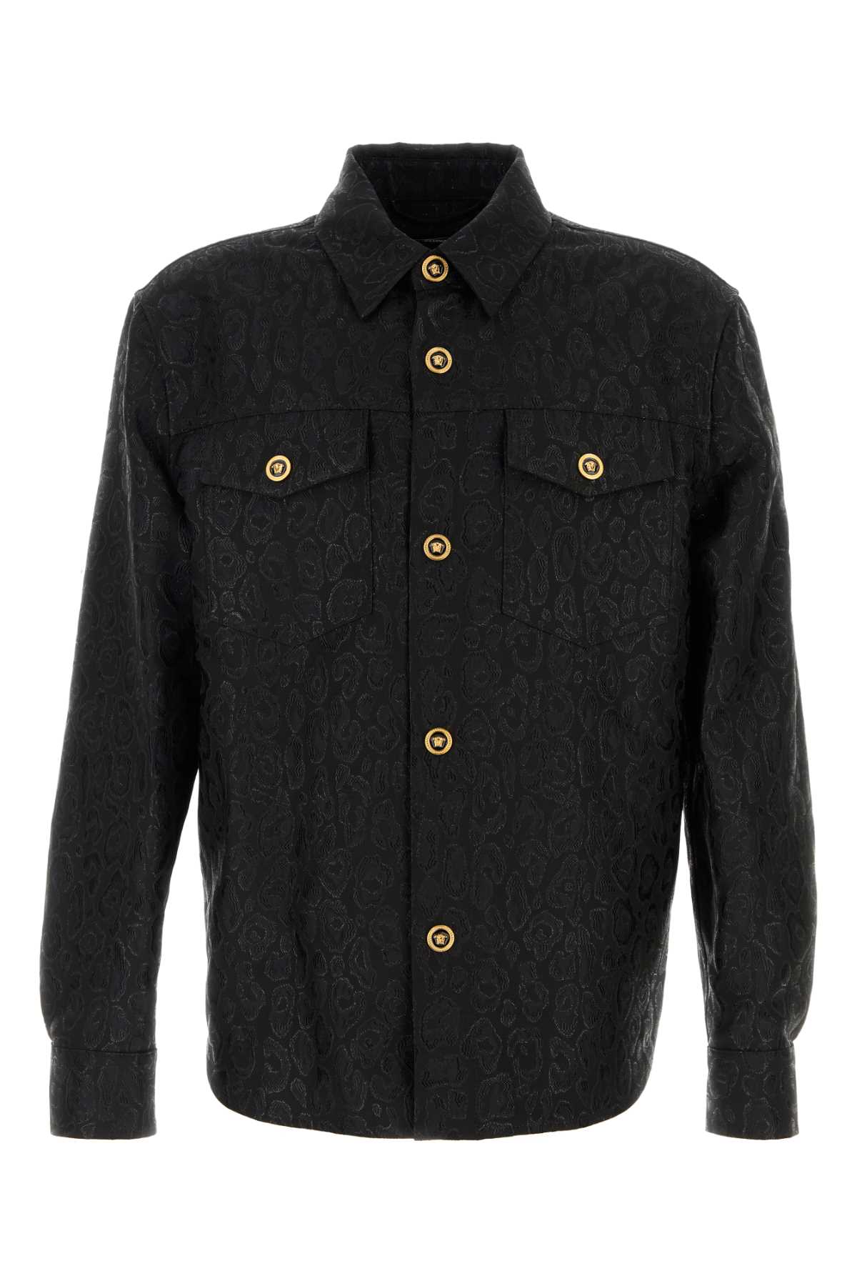Versace Black Jacquard Shirt