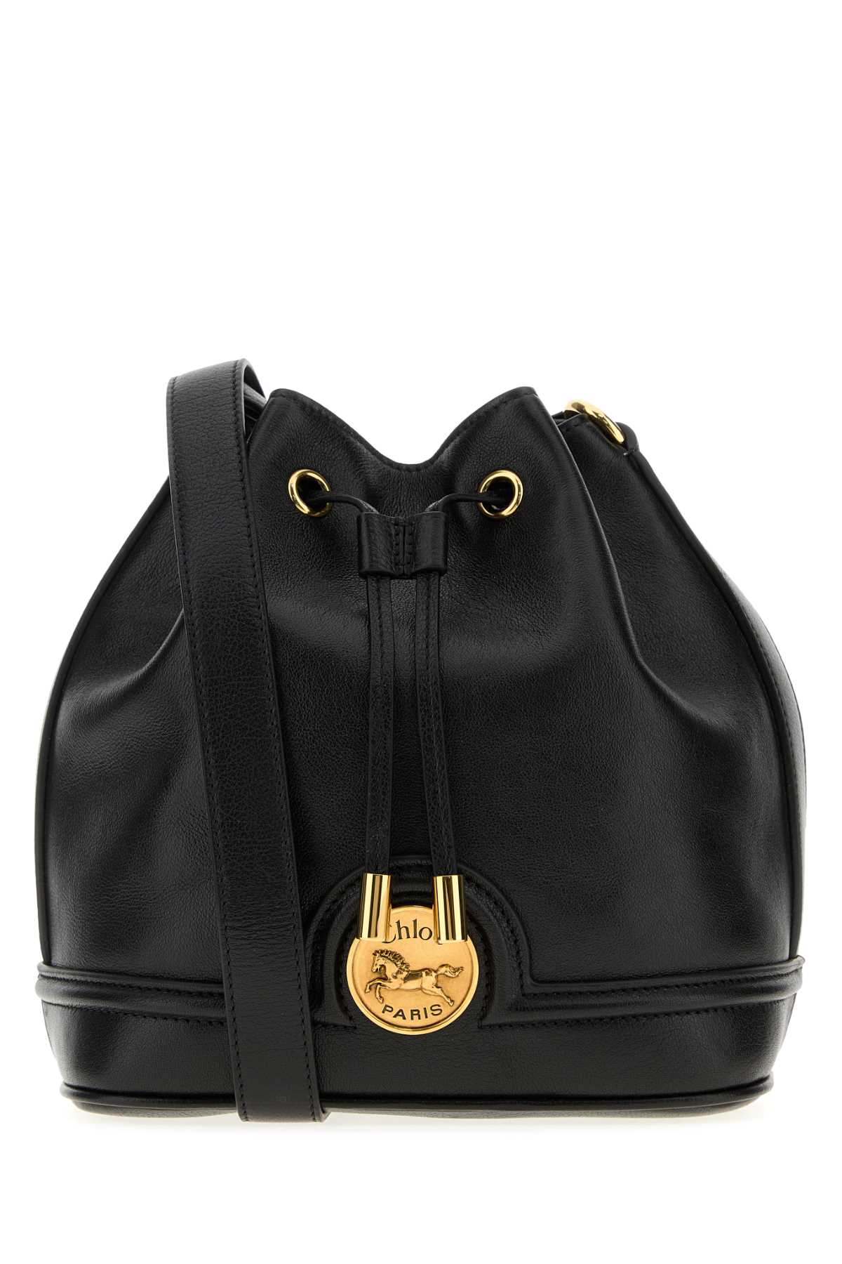 Chloé Black Leather Bucket Bag Borse A Secchiello – Women