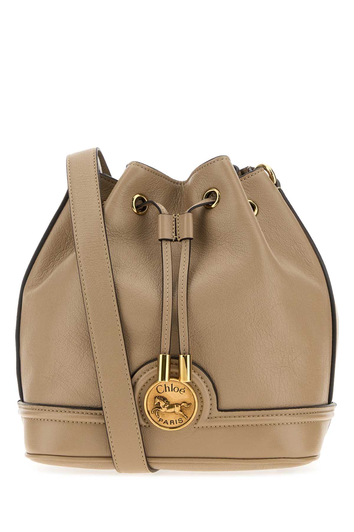 Chloé Cappuccino Leather Bucket Bag Boyishbrown Borse A Secchiello – Women