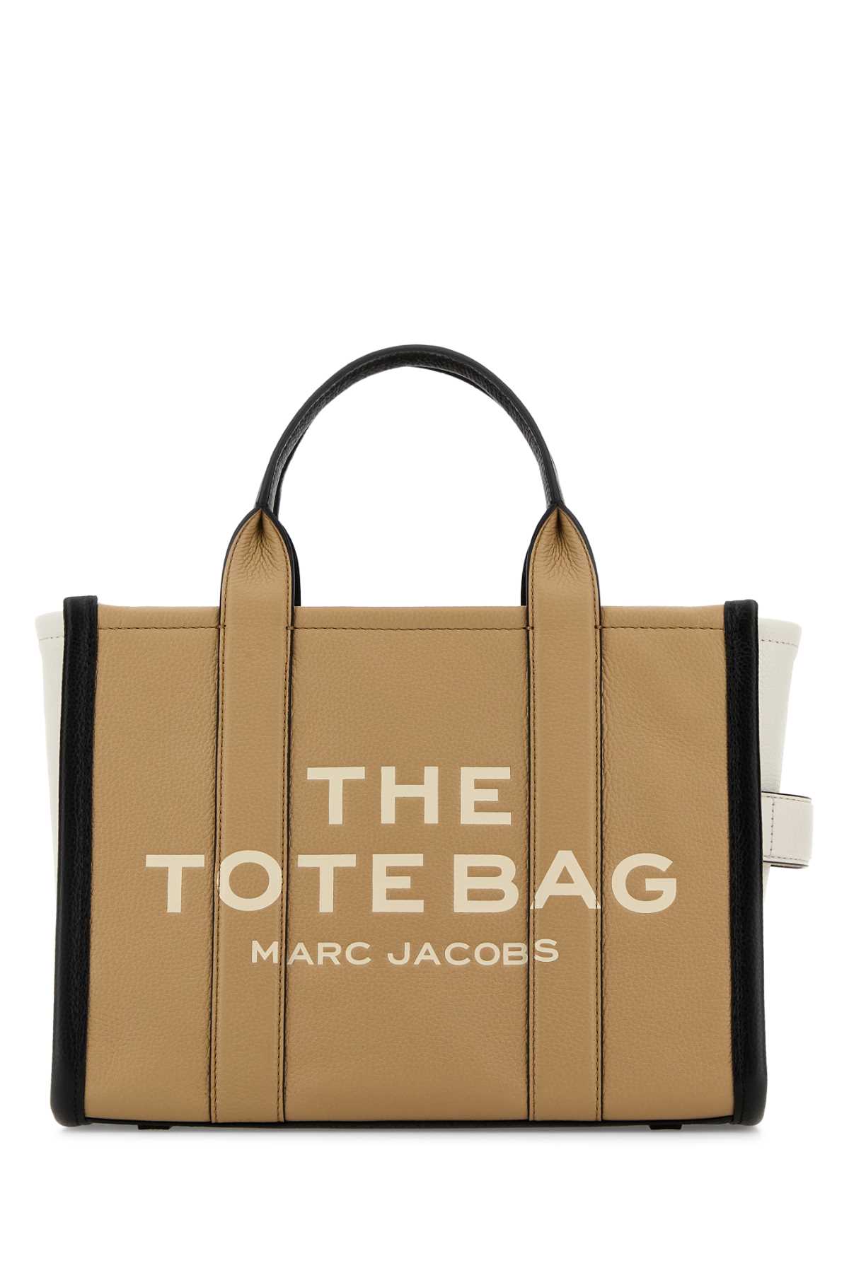 Marc Jacobs Two-Tone Leather Medium The Tote Bag Shopping Camelmulti Borse A Mano – Women