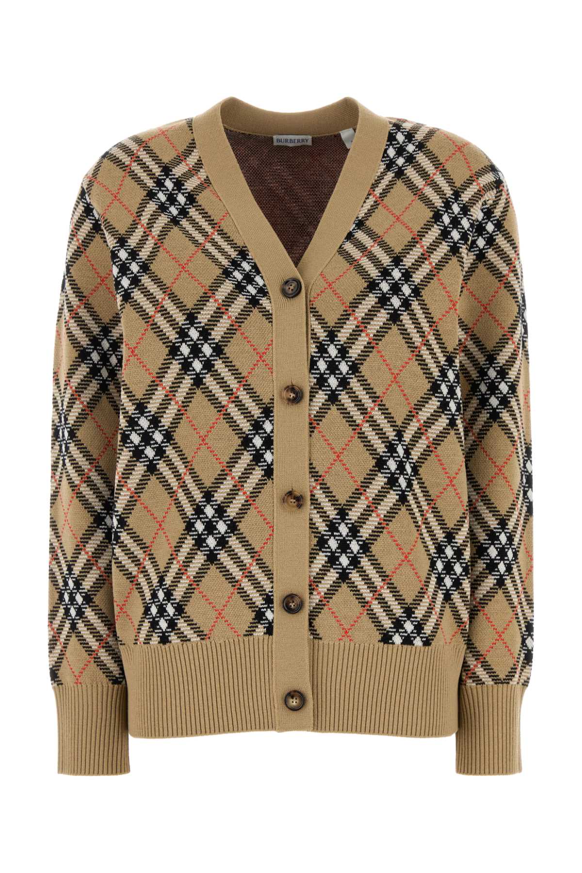 Burberry Embroidered Wool Blend Cardigan