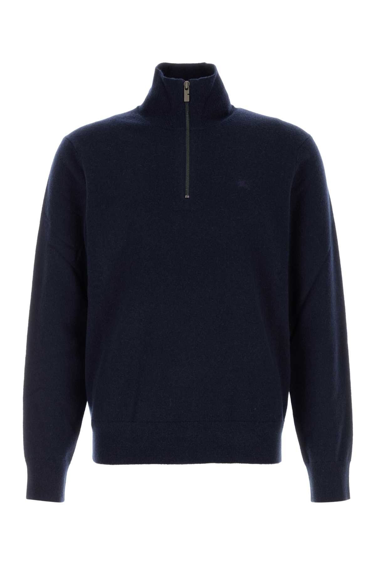 Burberry Dark Blu Stretch Cashmere Blend Sweater Navy Maglieria – Men