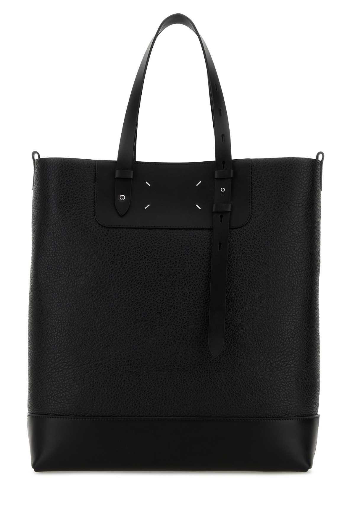 Maison Margiela Black Leather Vertical Shopping Bag Borse A Mano – Women