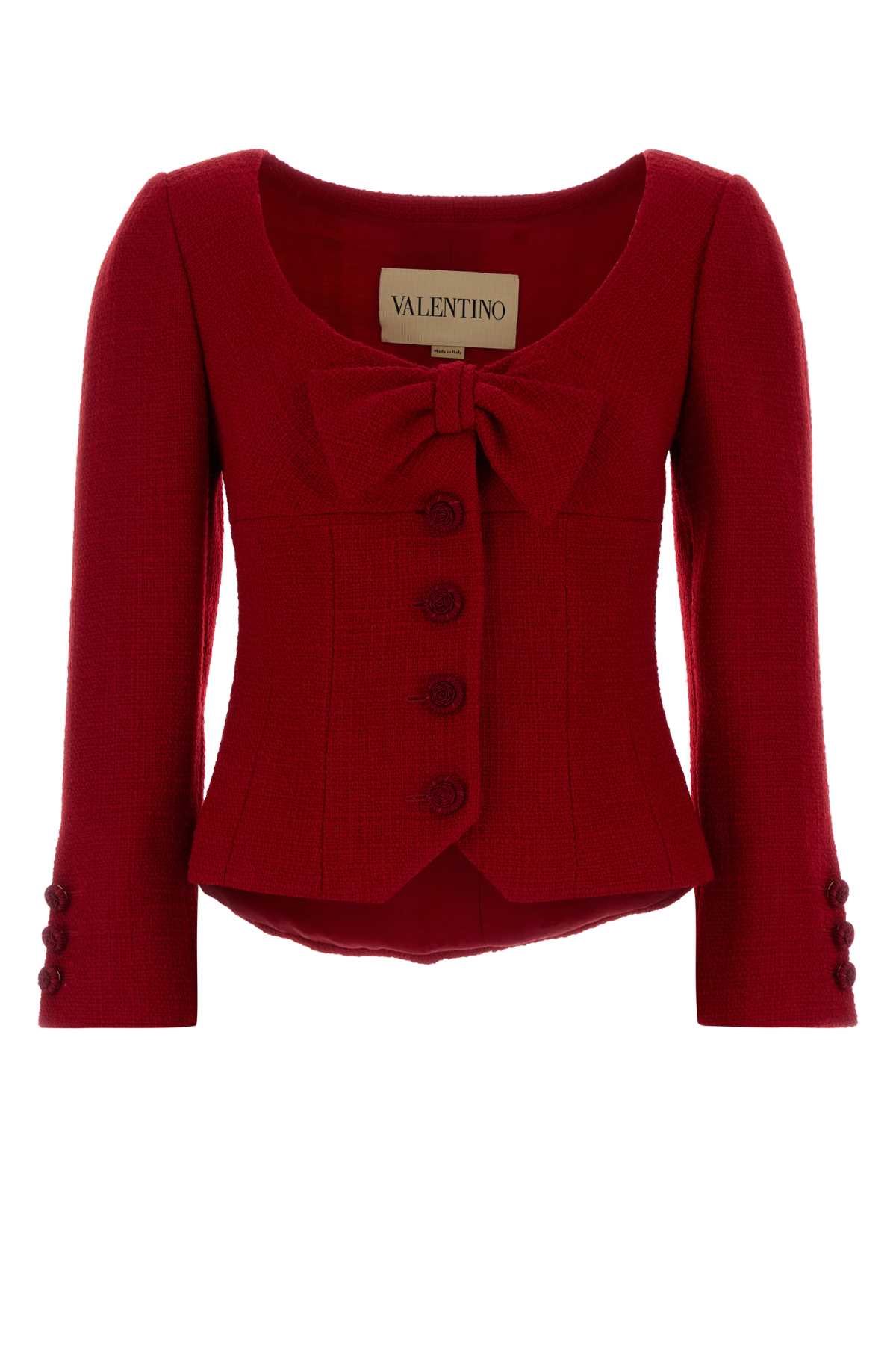 Valentino Garavani Red Boucle Blazer Paris Giacche E Gilet – Women