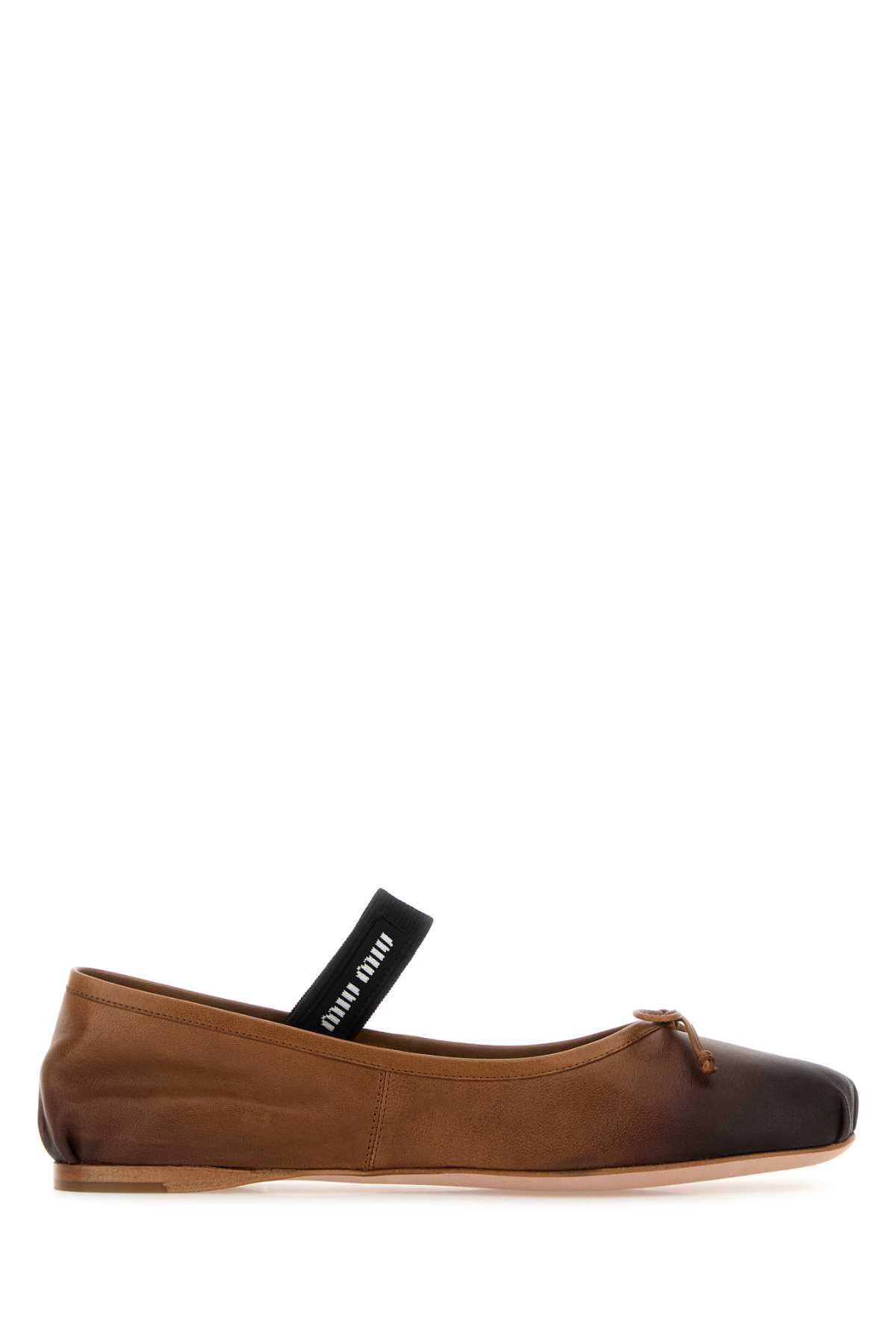 Miu Miu Multicolor Leather Ballerinas Caramel Lambleather Ballerine – Women