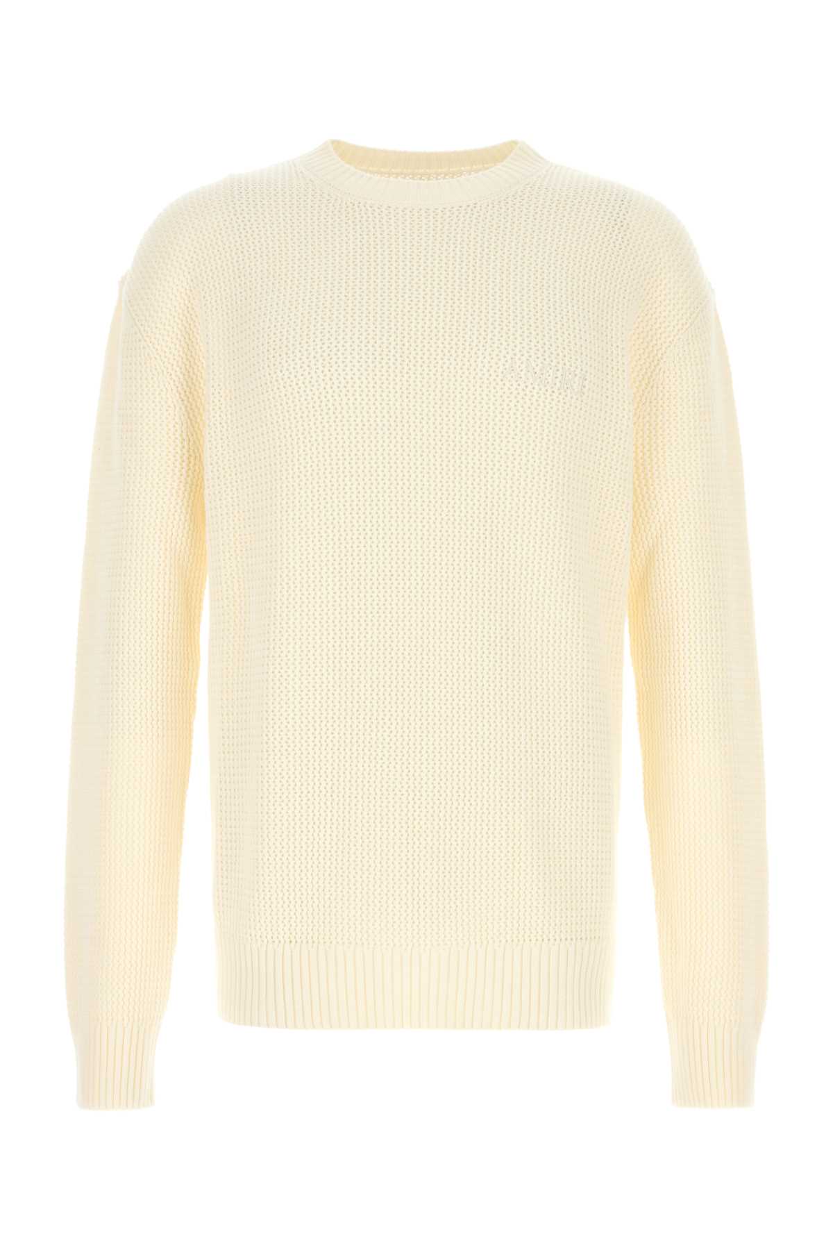 Amiri Cream Crochet Sweater Ivory Exterior: Cotton Maglie – Men