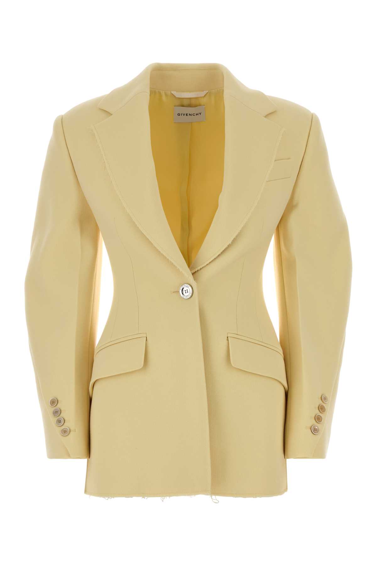 Givenchy Pastel Yellow Crepe Blazer Butter Giacche E Gilet – Women