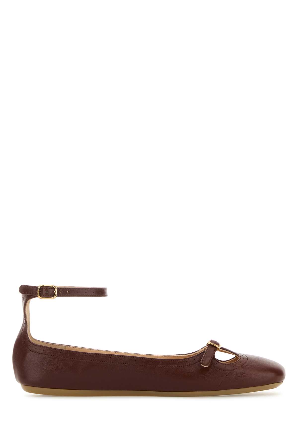 Chloé Brown Leather Misty Ballerinas Sootybrown Ballerine – Women